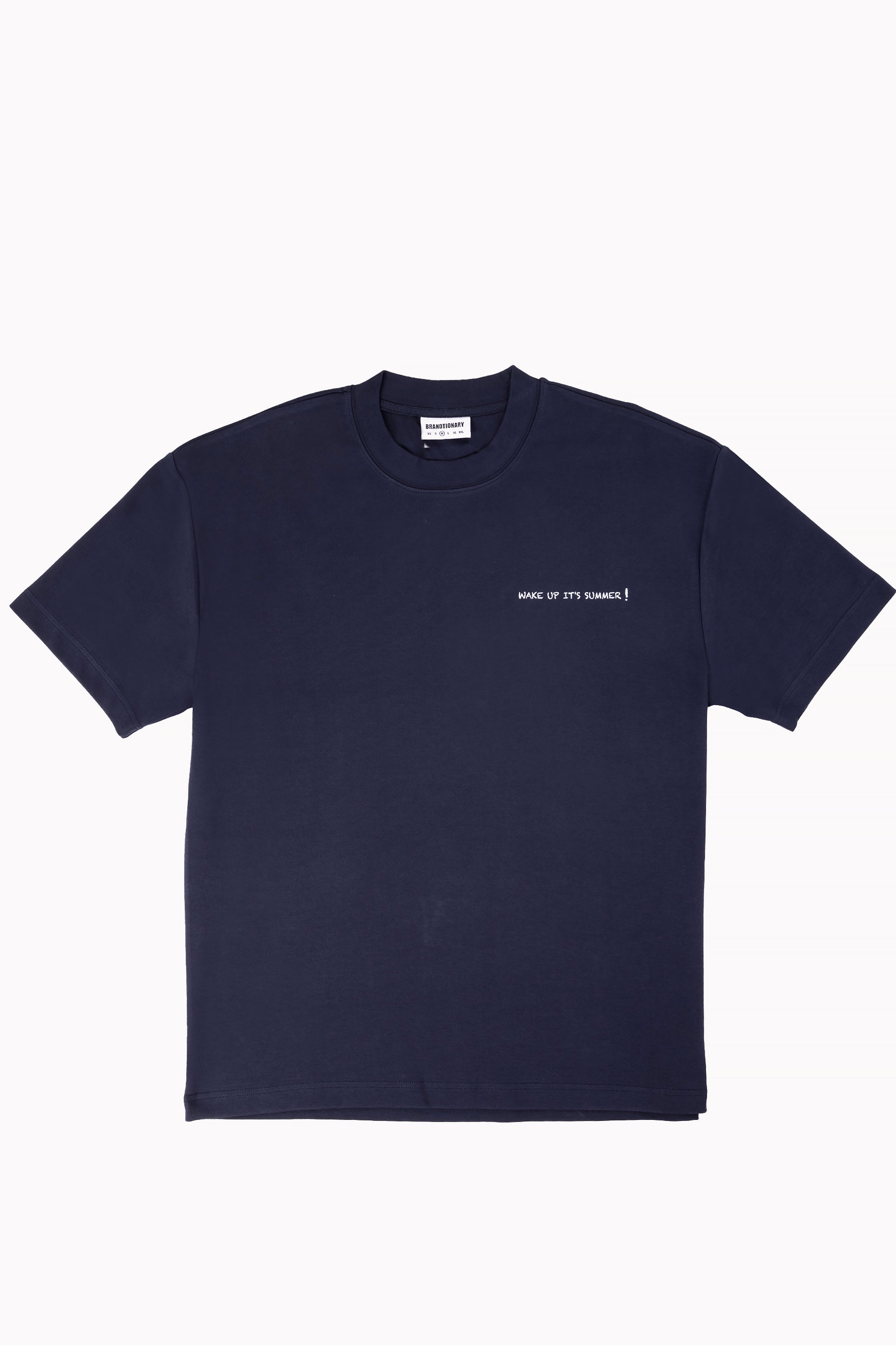 Navy Blue Unisex Summer Time T-shirt by Brandtionary