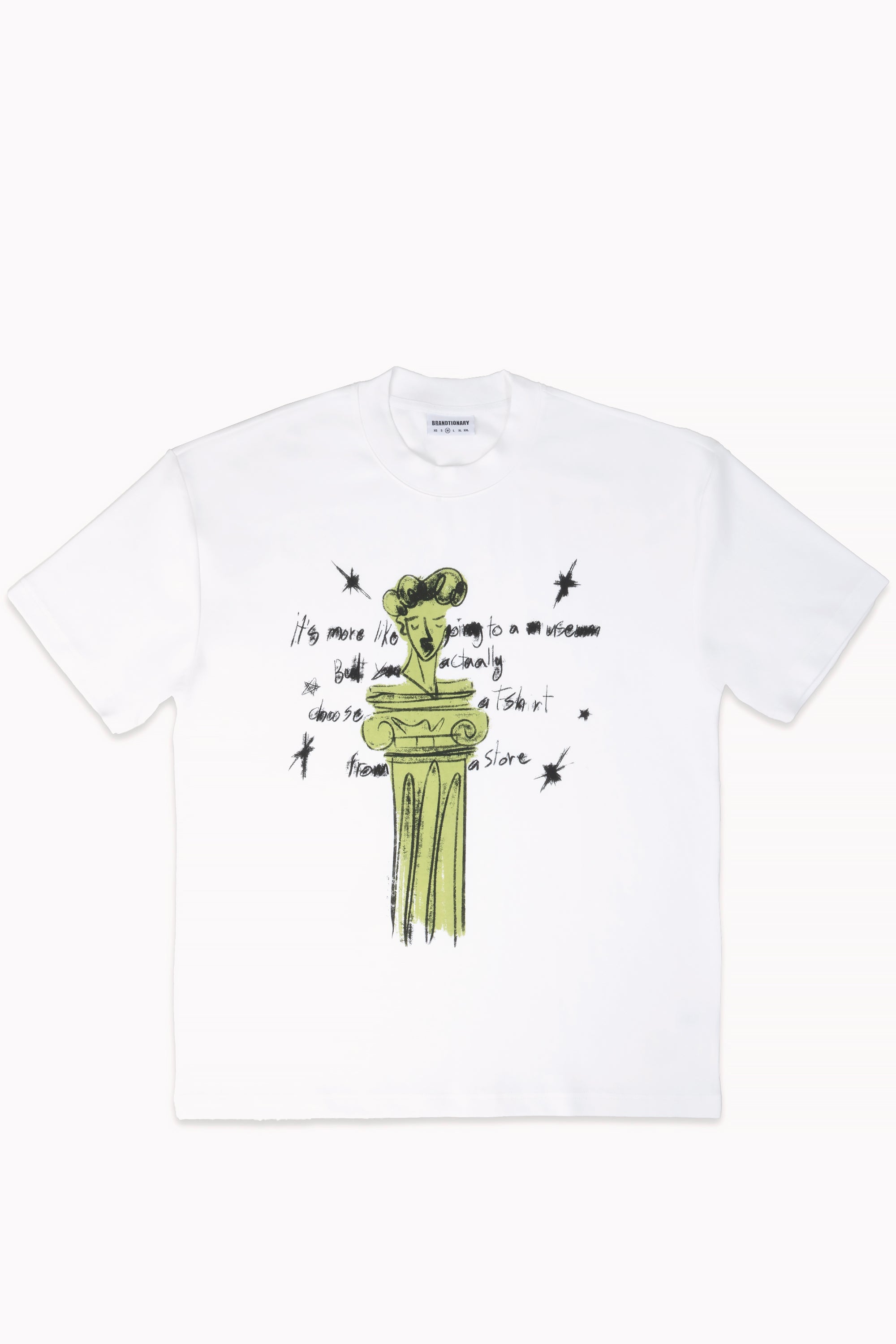 White Unisex Status T-shirt by Brandtionary