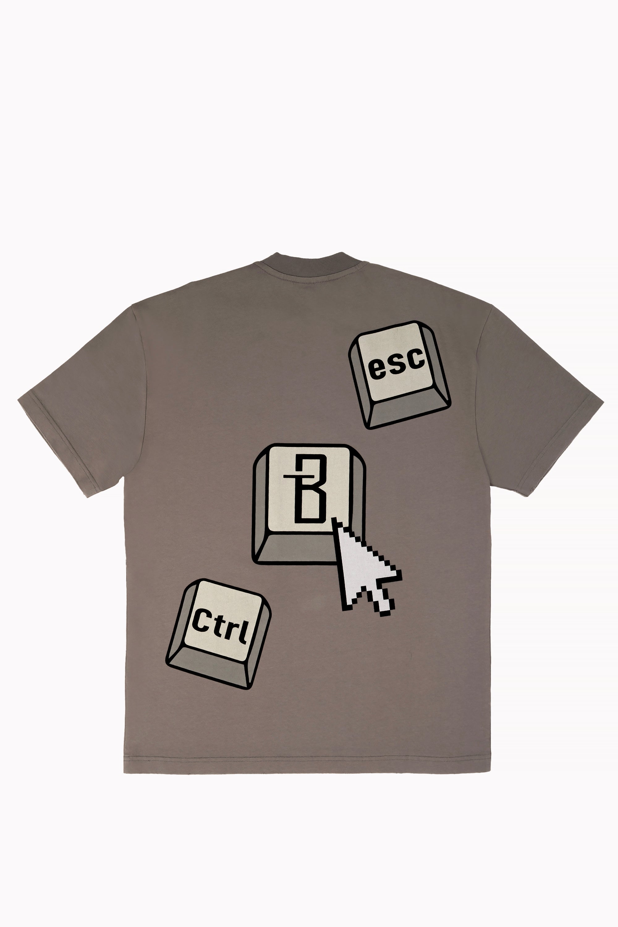 Grey Unisex B Keyboard T-shirt by Brandtionary