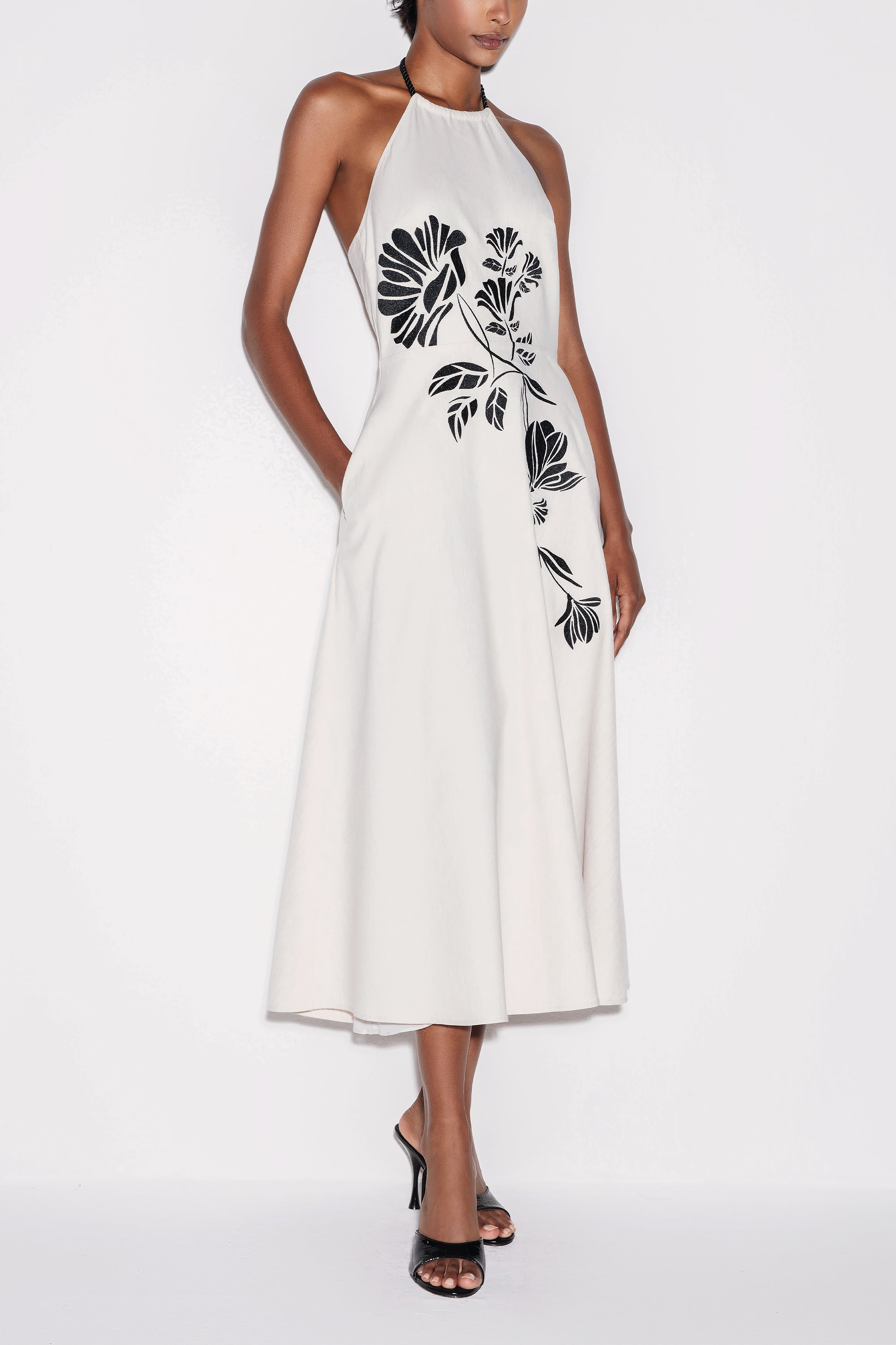 White Floral Dream Maxi Dress by Lili Blanc