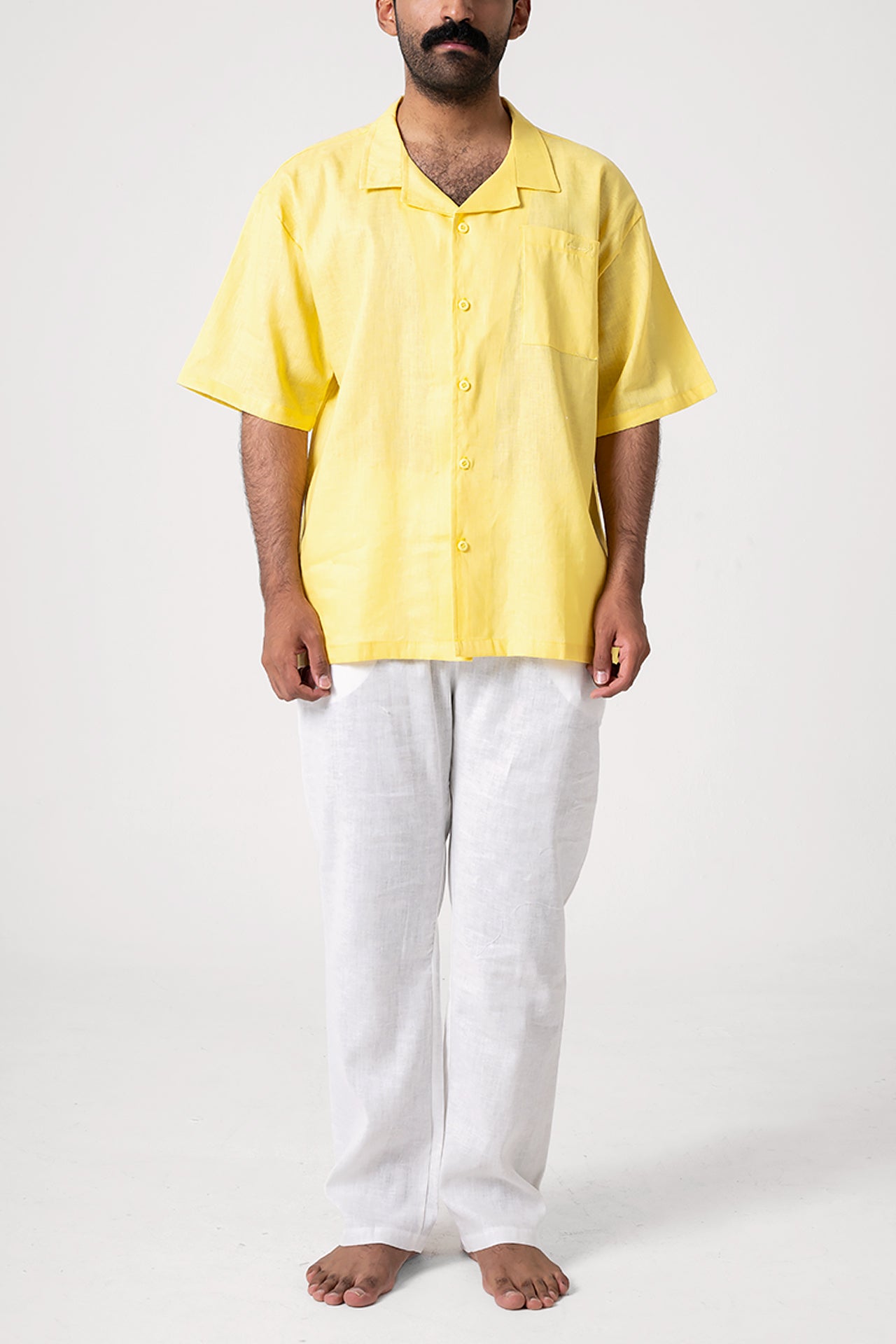 Yellow Linen Shirt by Palette Linen