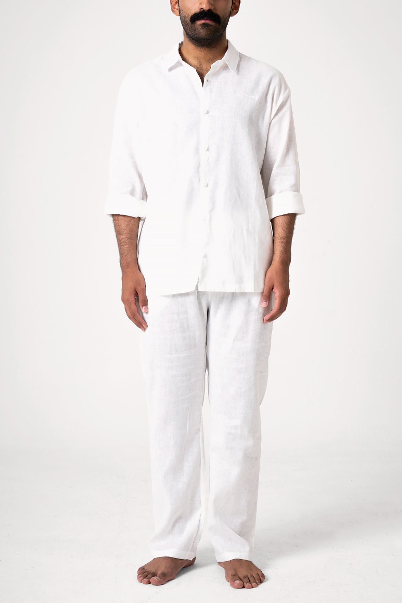 White Linen Shirt by Palette Linen