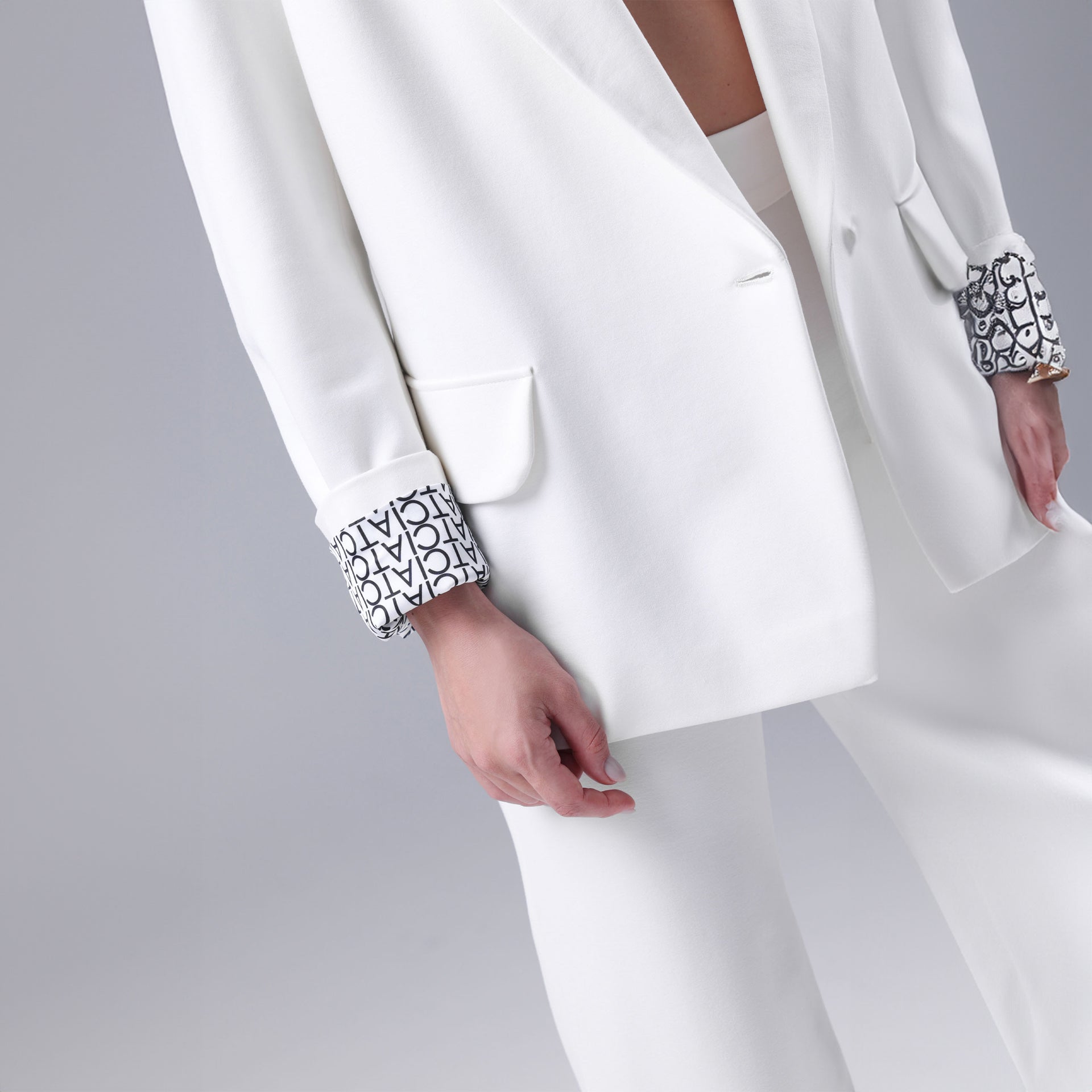 White IATC Oversized Blazer By I am the Company