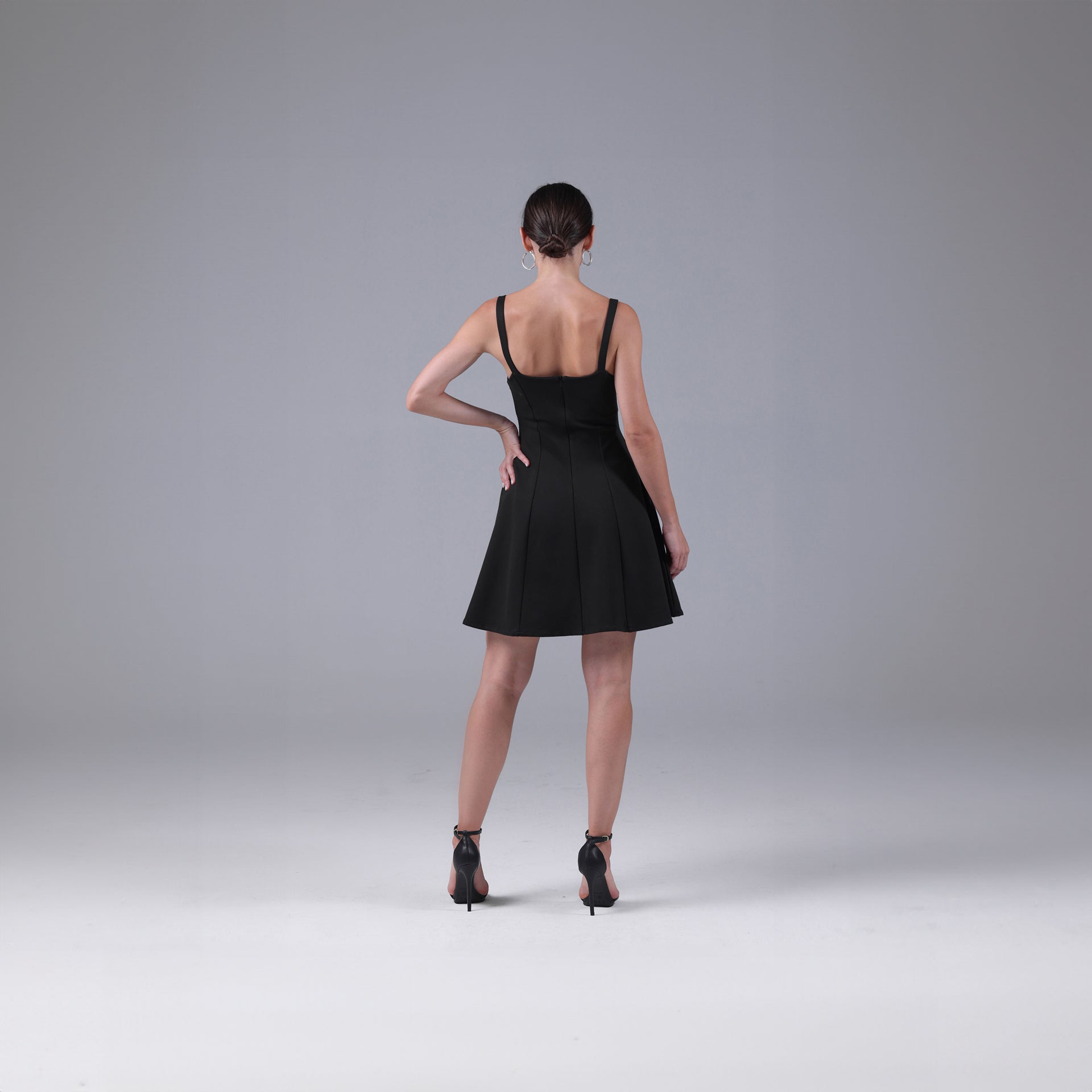 Black Twirl Mini Dress By I am the Company