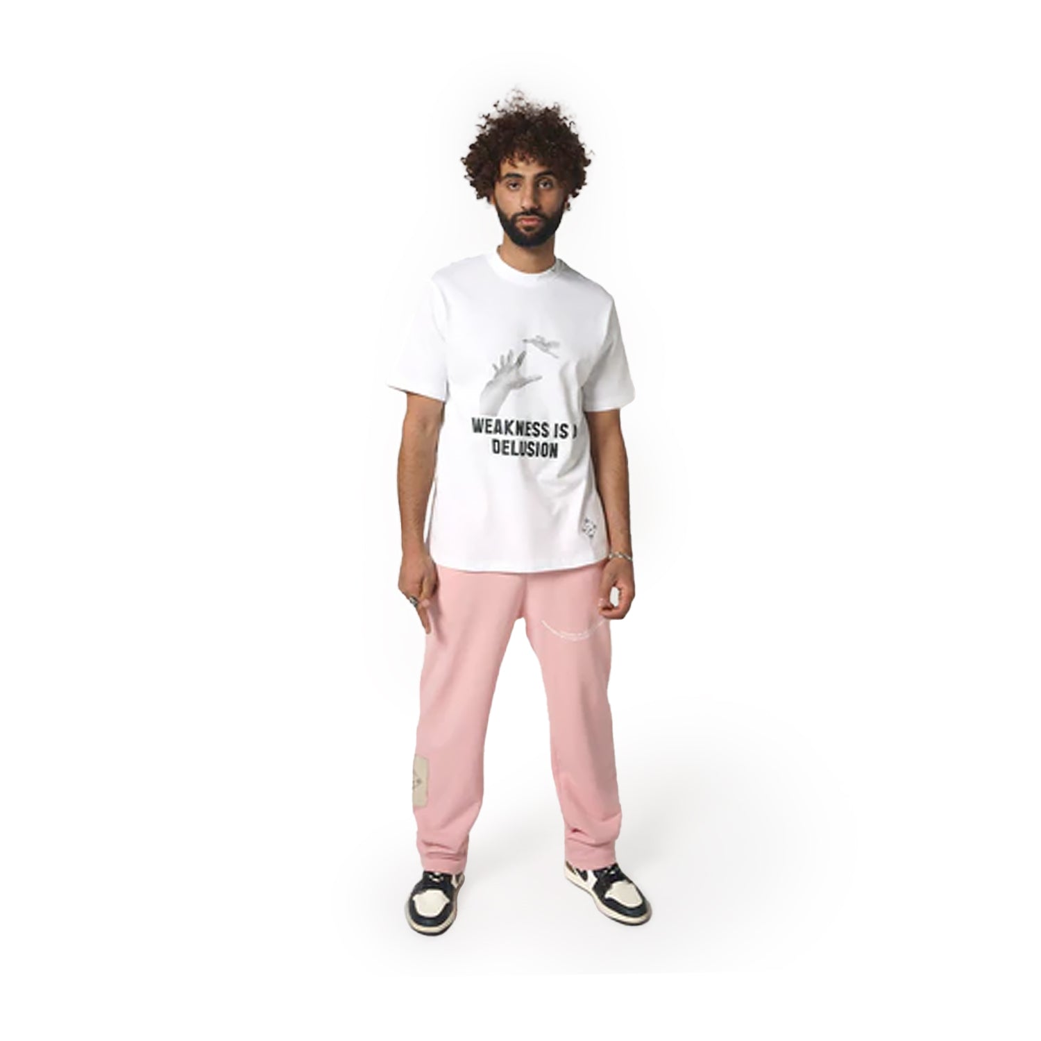 PINK PANTS WITH THE POWER OF DREAMS PRINT FROM HOUSE OF CENMAR