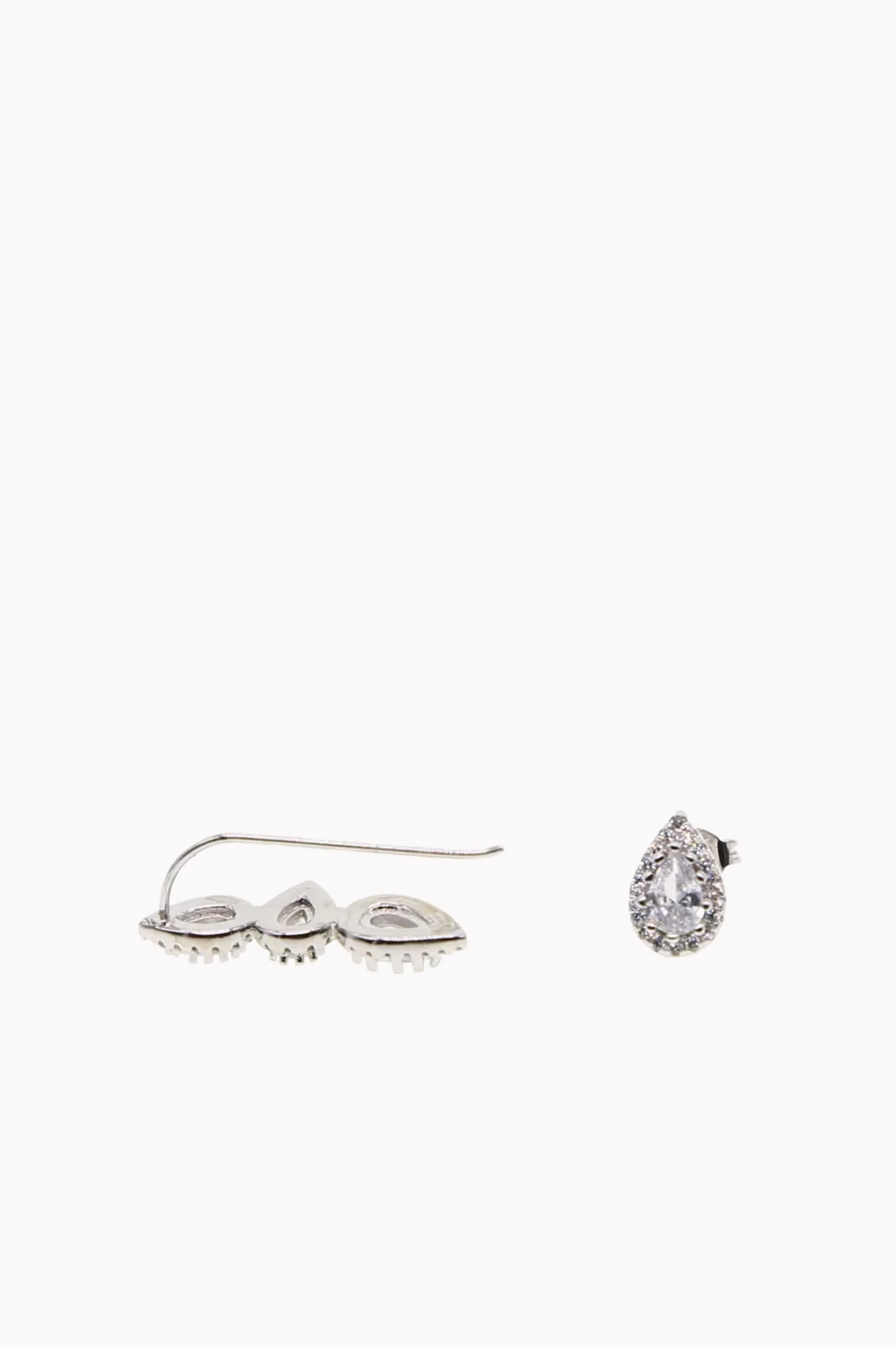 Silver With Stones Earrings by Amie Dubai