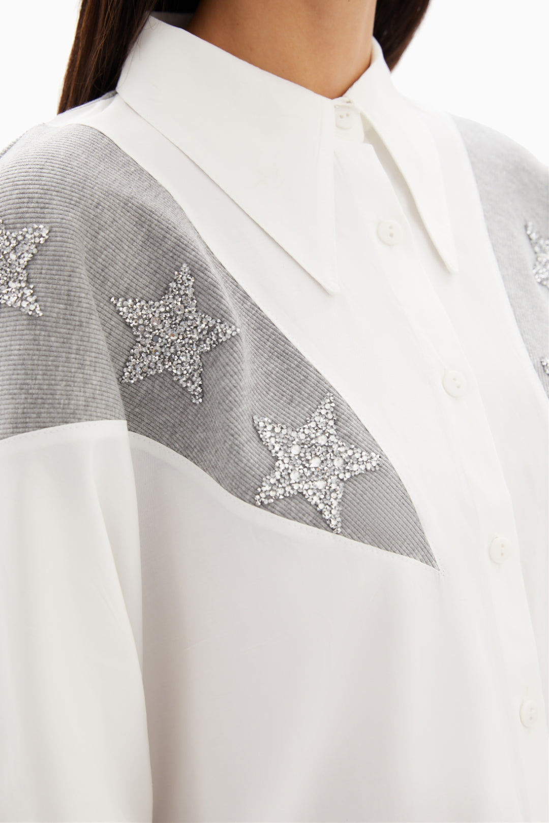 White Star Embellished Blouse By WECRE8