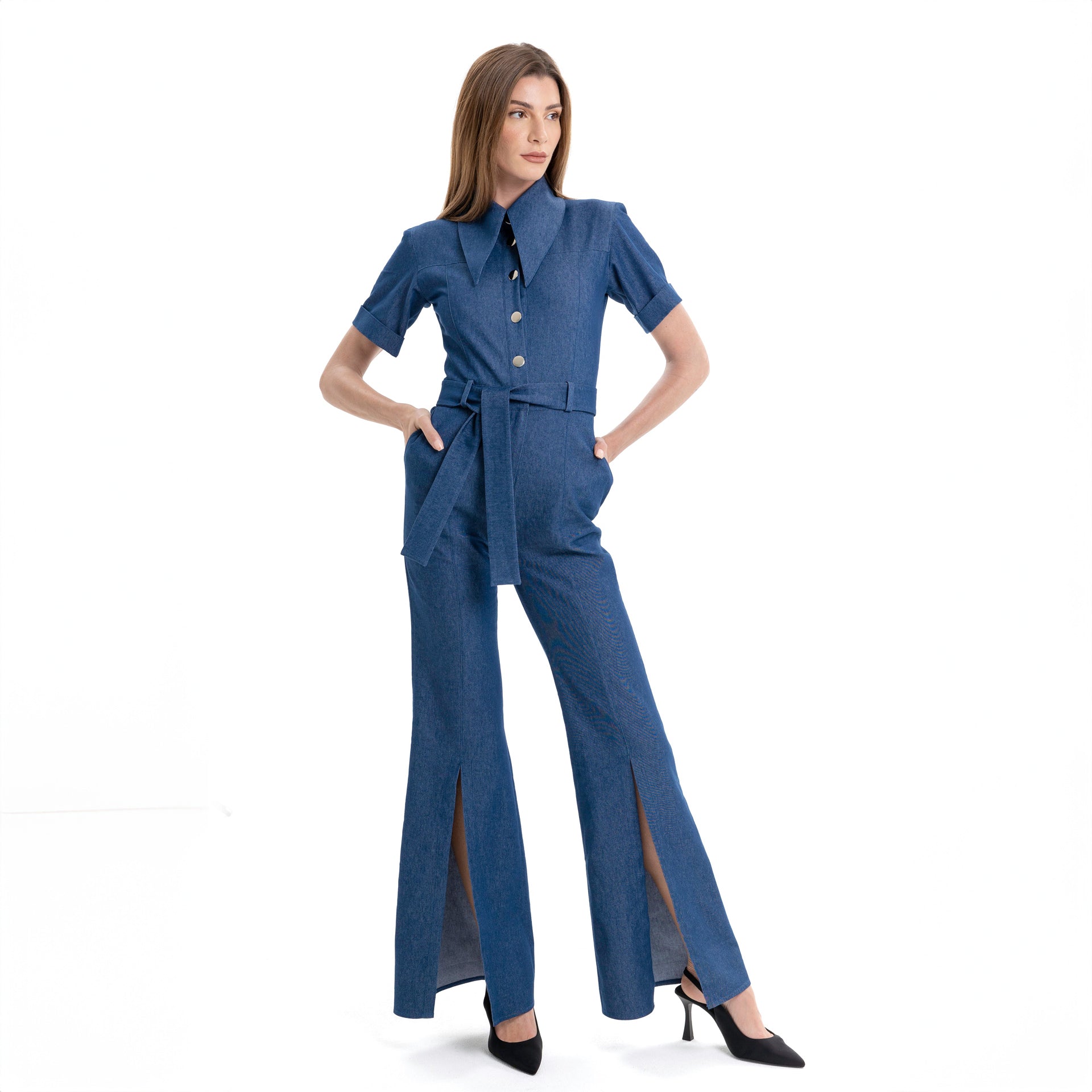 Miss Lili's Denim Jumpsuit by Lili Blanc