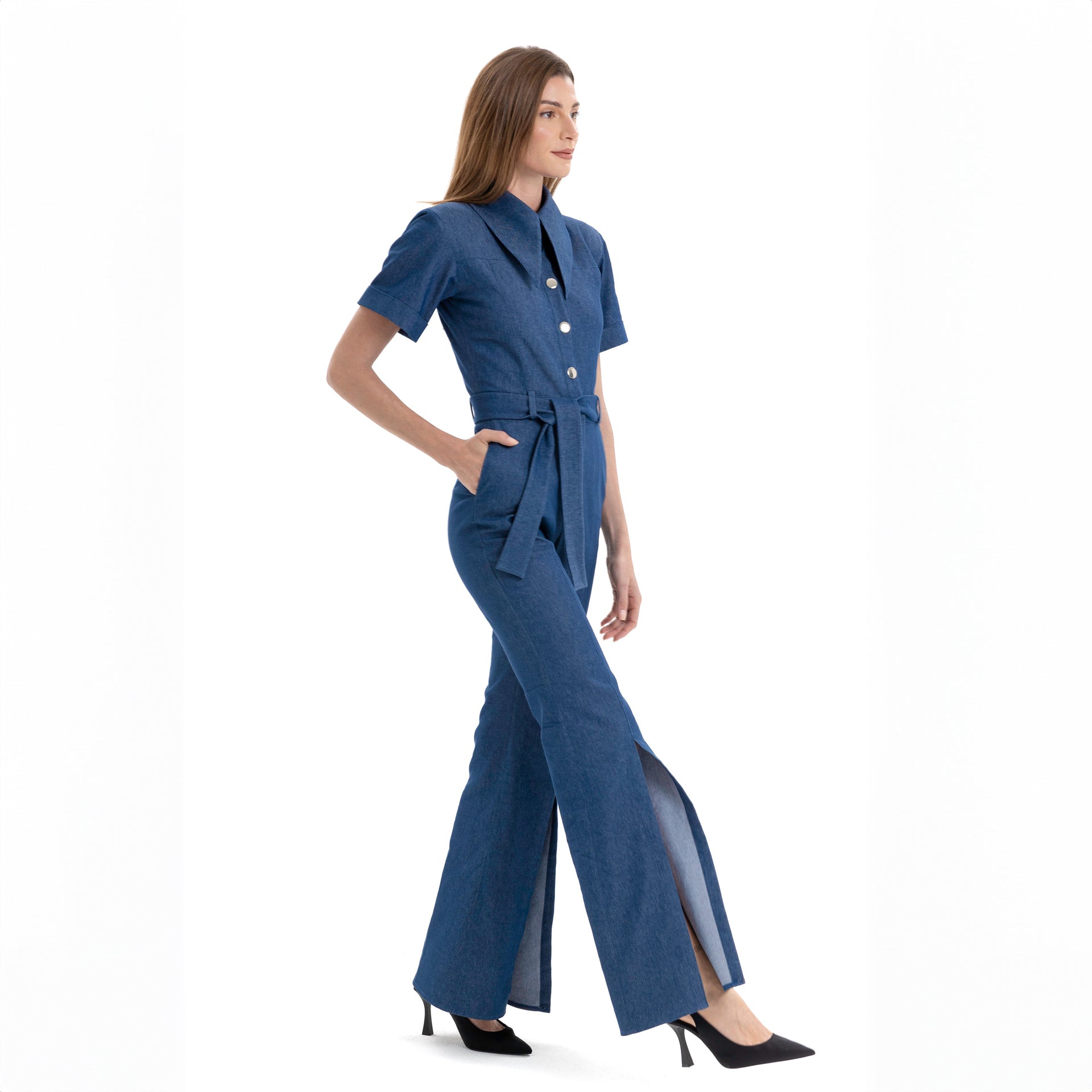 Miss Lili's Denim Jumpsuit by Lili Blanc