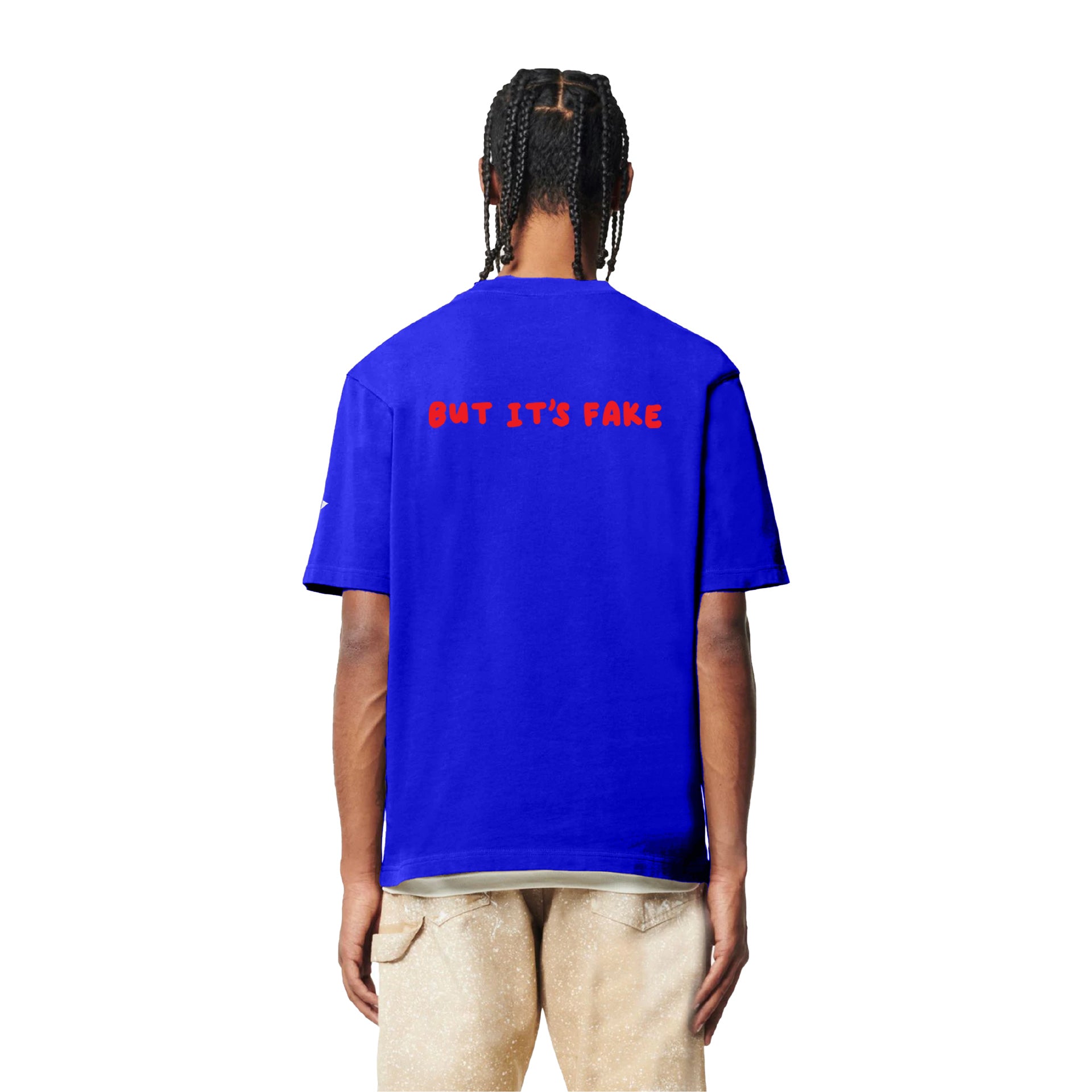 Blue T-shirt With Red Book Print From  I'm West