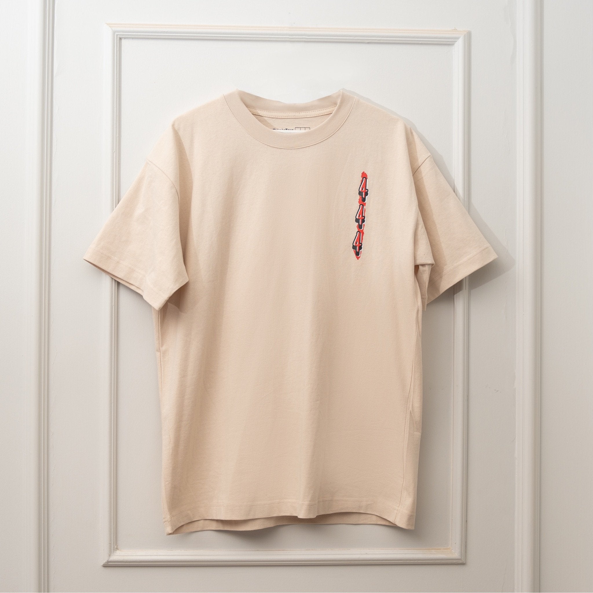Beige T-shirt With A Print From Triple Four