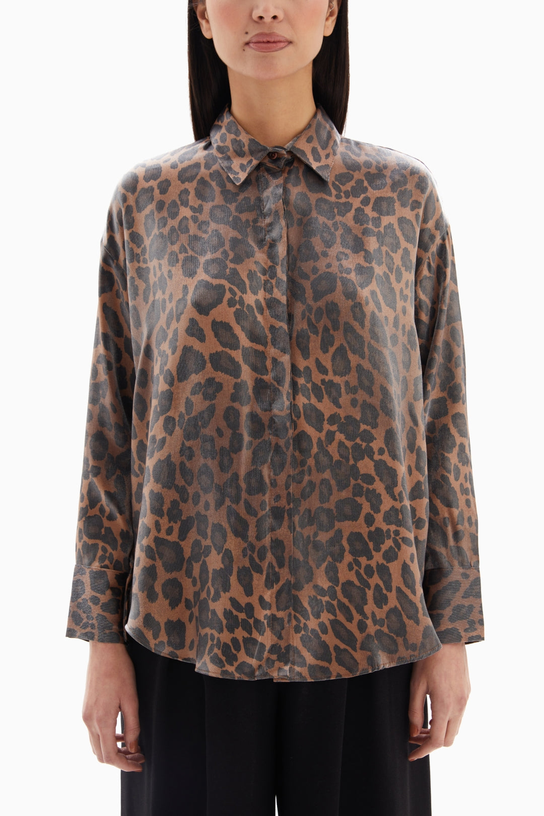 Brown Leopard Print Blouse By WECRE8