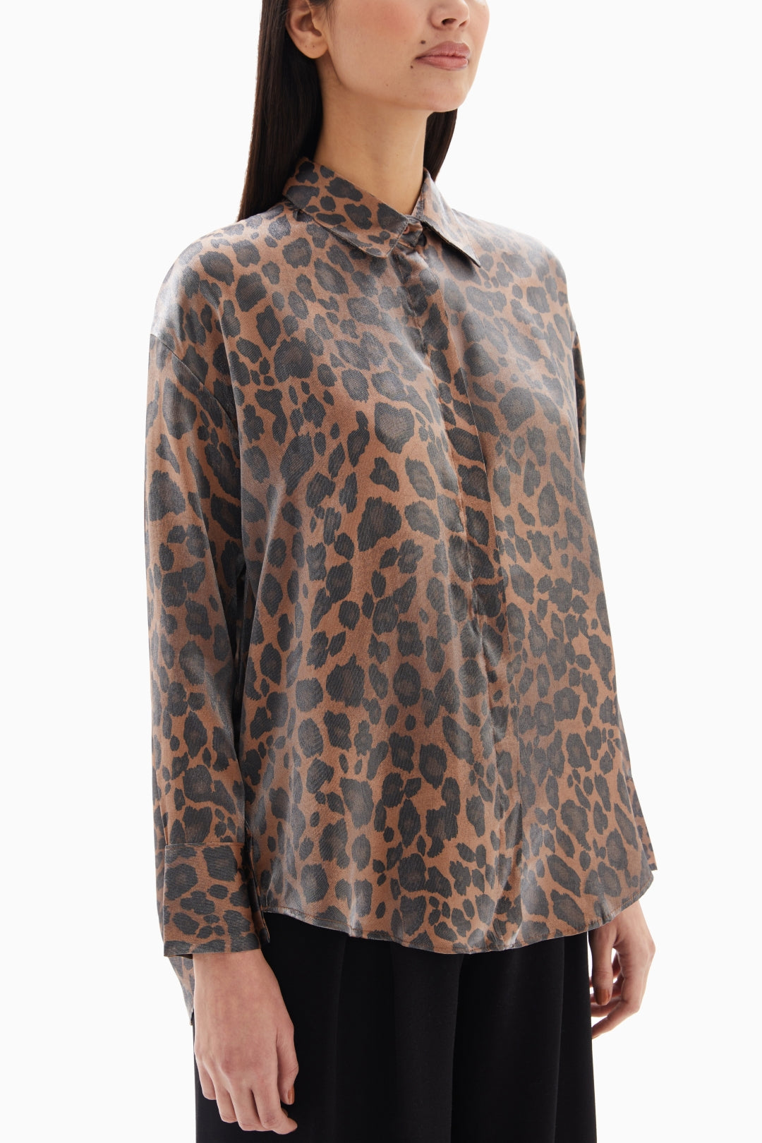 Brown Leopard Print Blouse By WECRE8