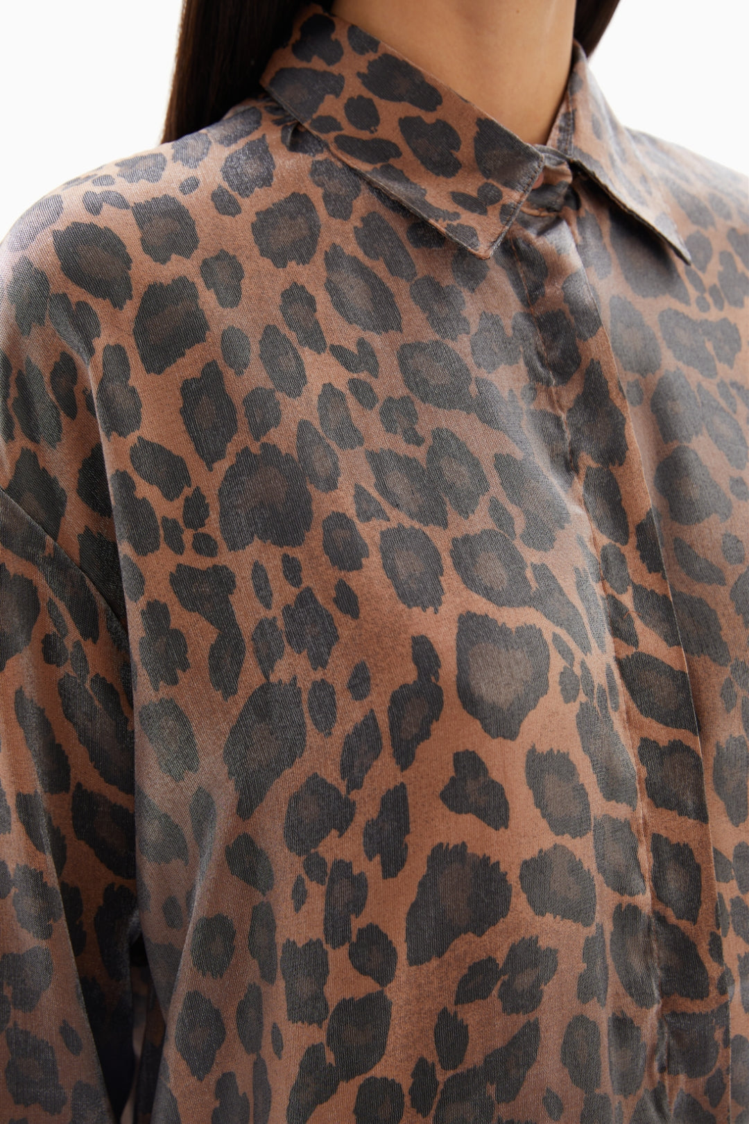 Brown Leopard Print Blouse By WECRE8