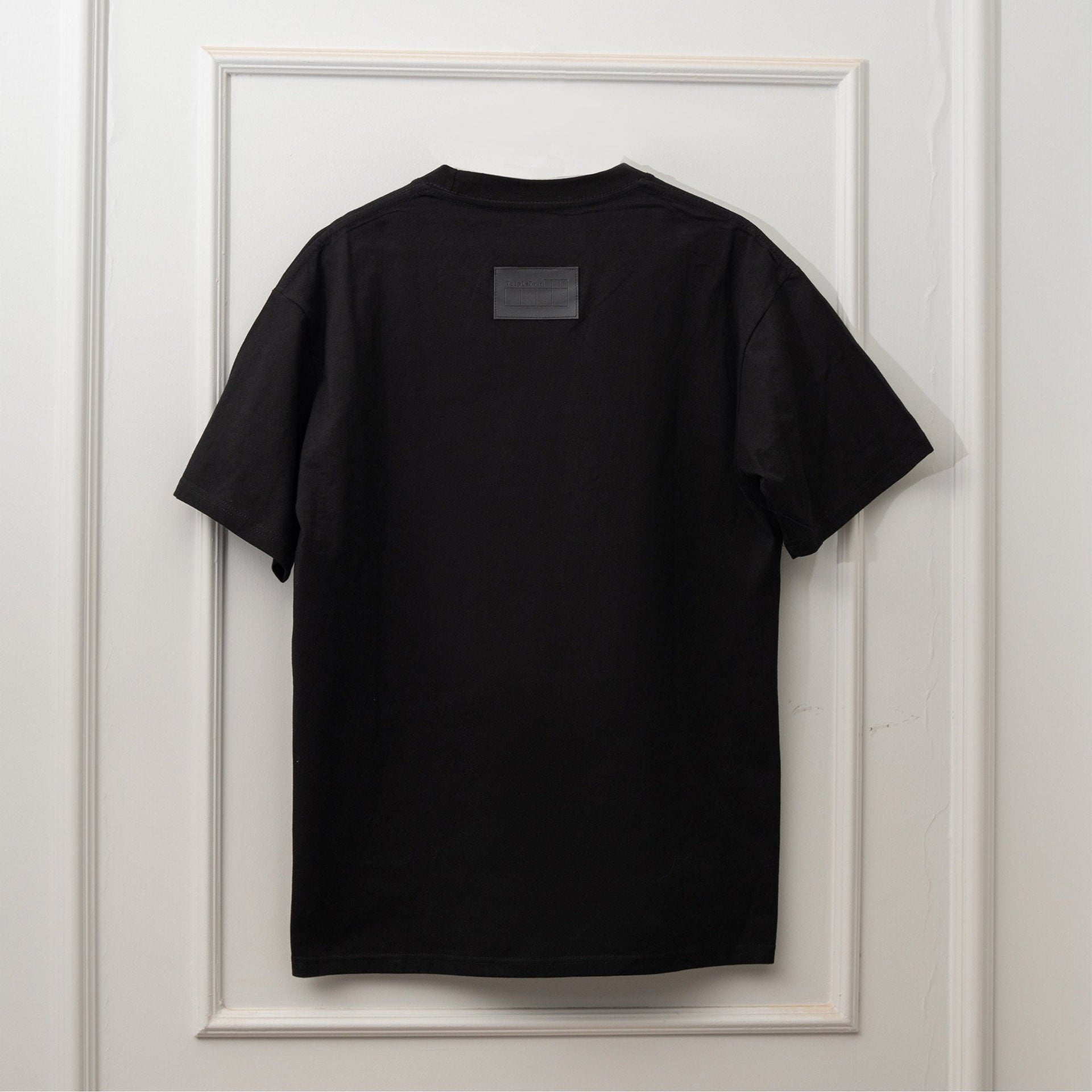 Black T-shirt With A Print From Triple Four