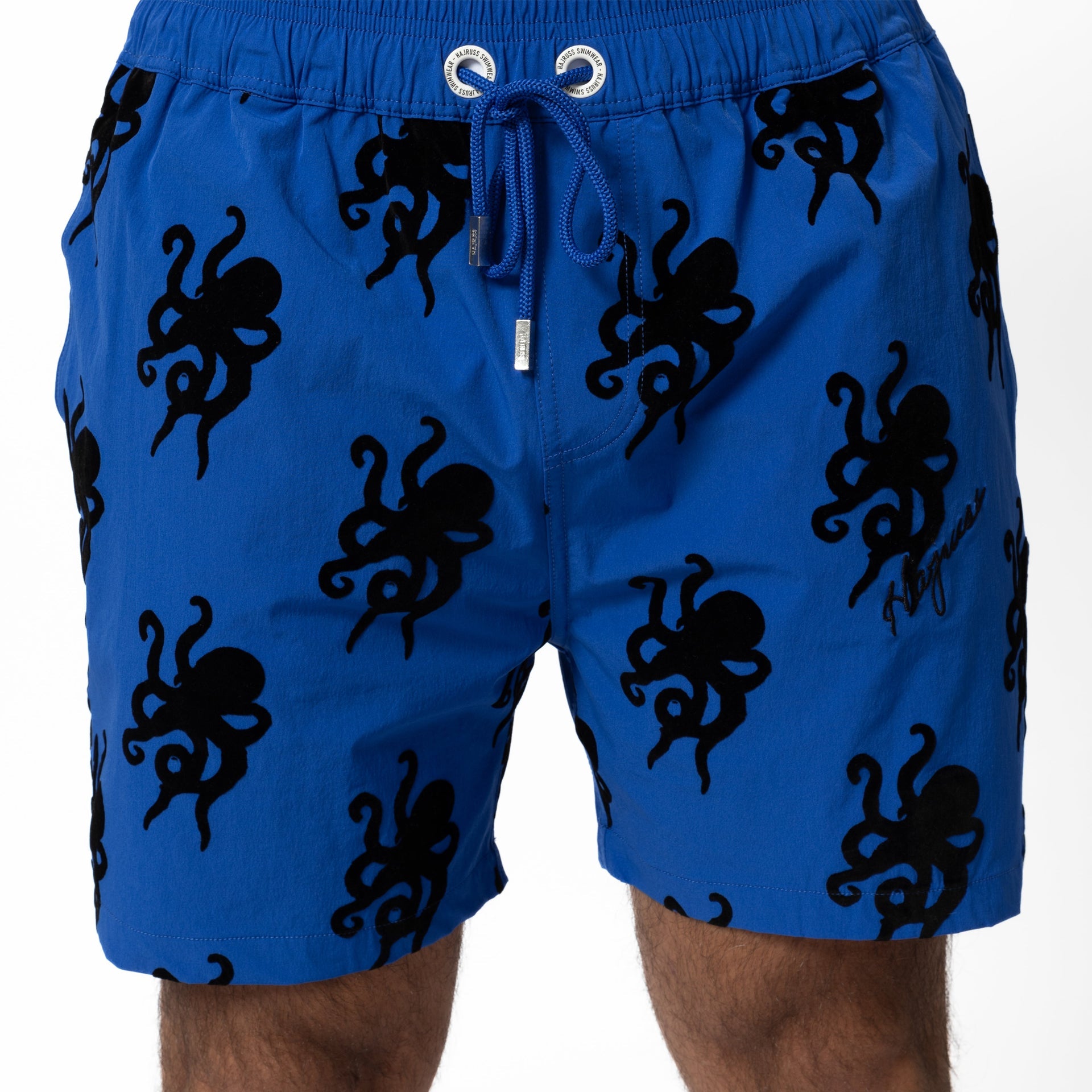 Navy Jungle Giraffe Swim Shorts By Hajruss