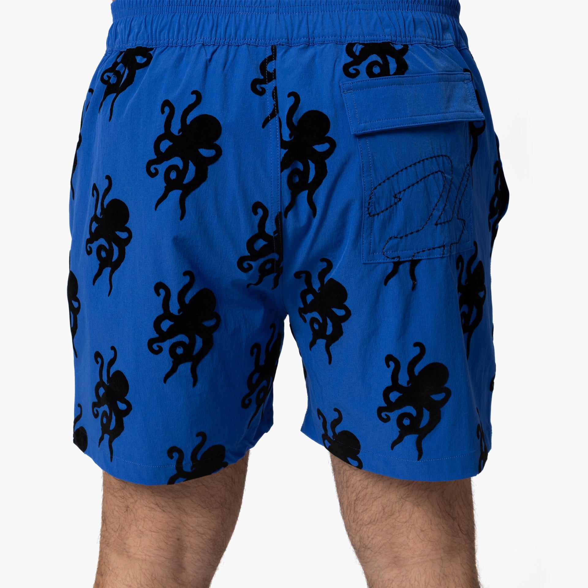 Navy Octopus Swim Shorts By Hajruss