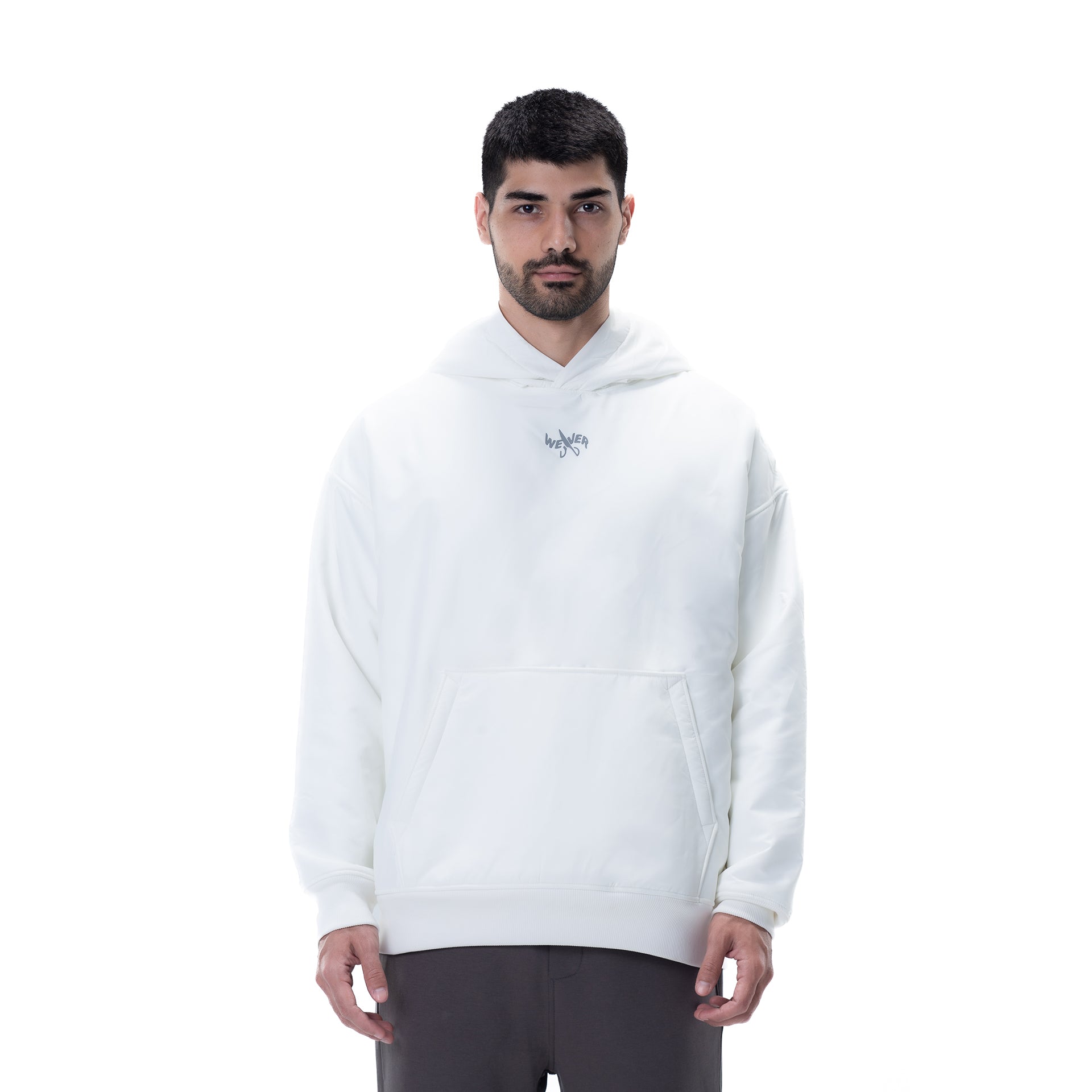 Unisex Offwhite Snowy Hoodie By Weaver Design