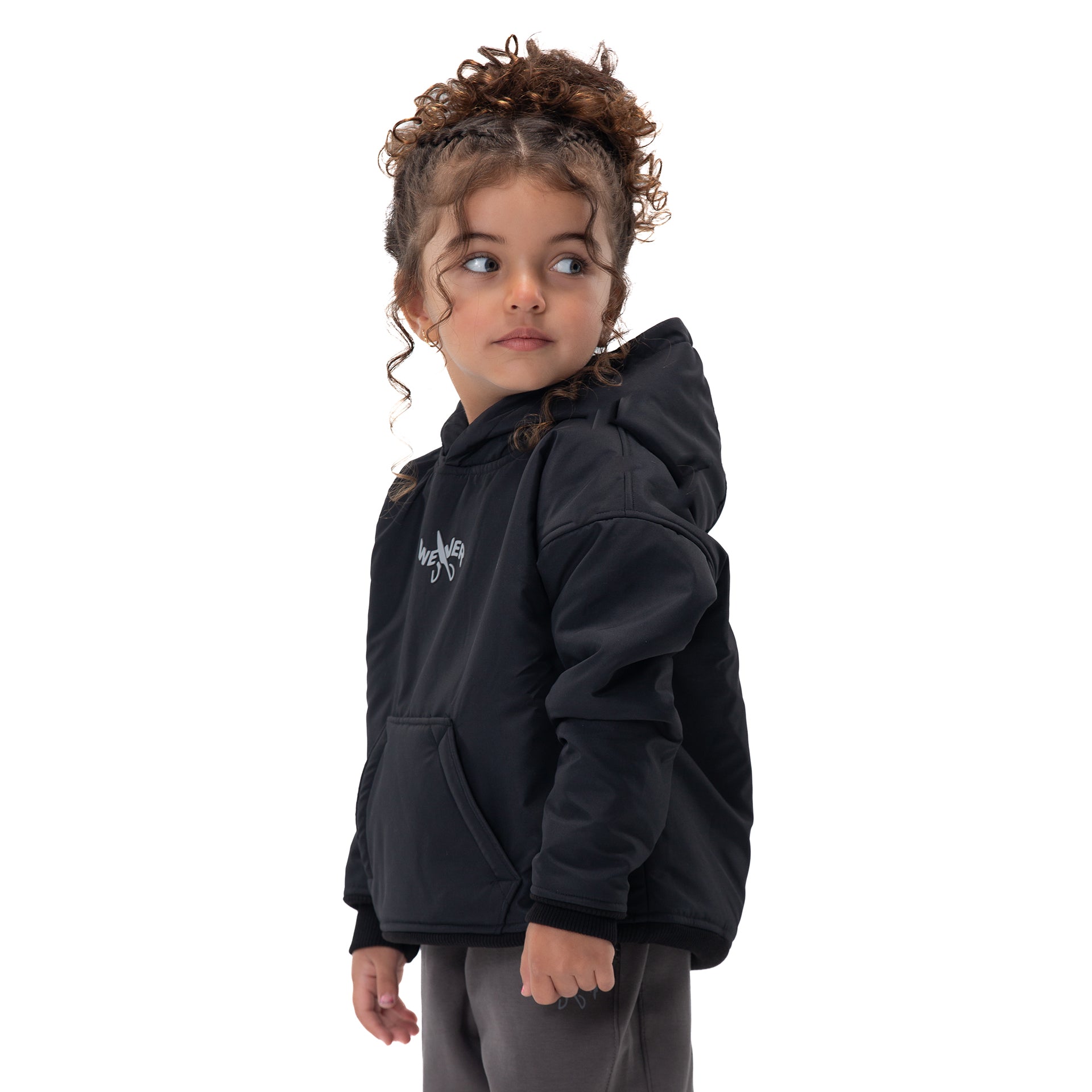 Kids' Black Snowy Hoodie By Weaver Design