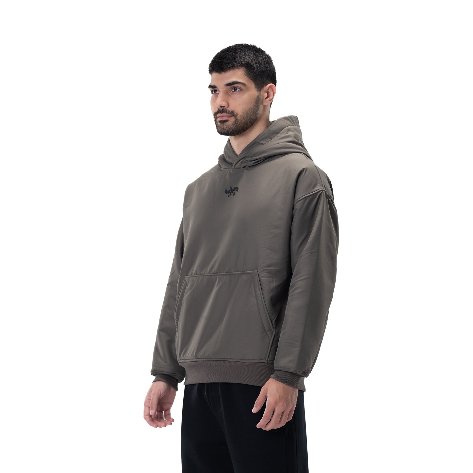 Unisex Olive Snowy Hoodie By Weaver Design