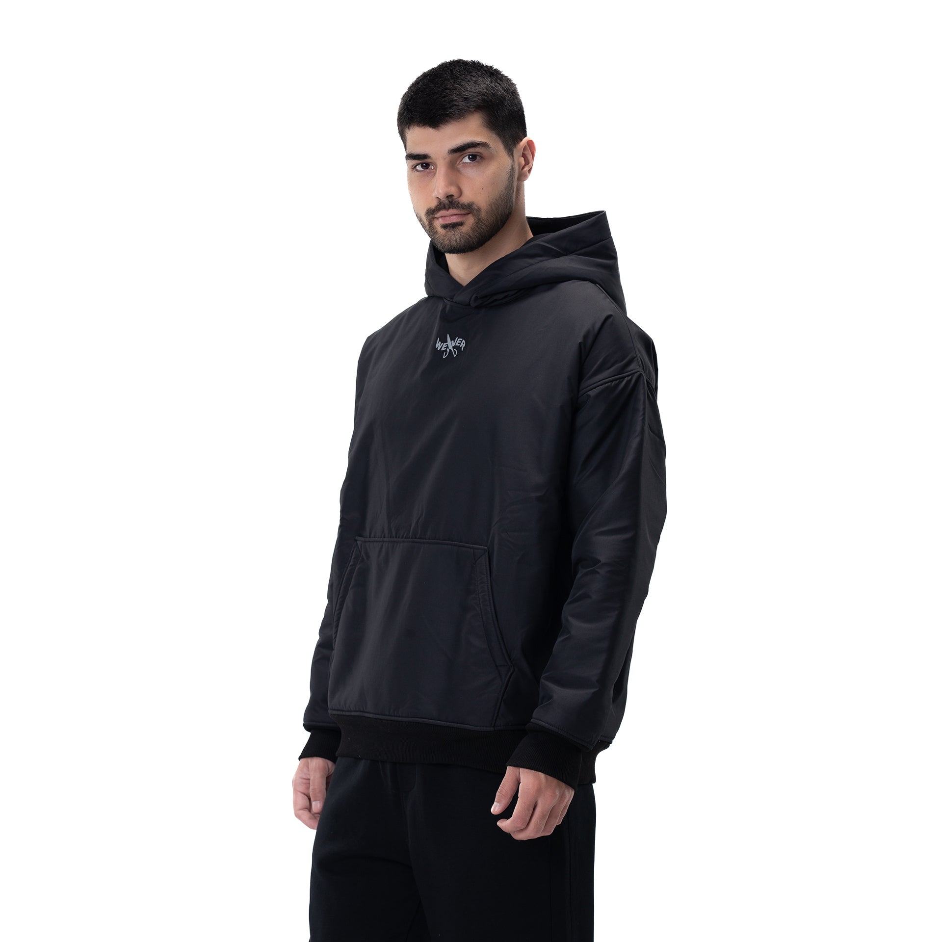 Unisex Black Snowy Hoodie By Weaver Design