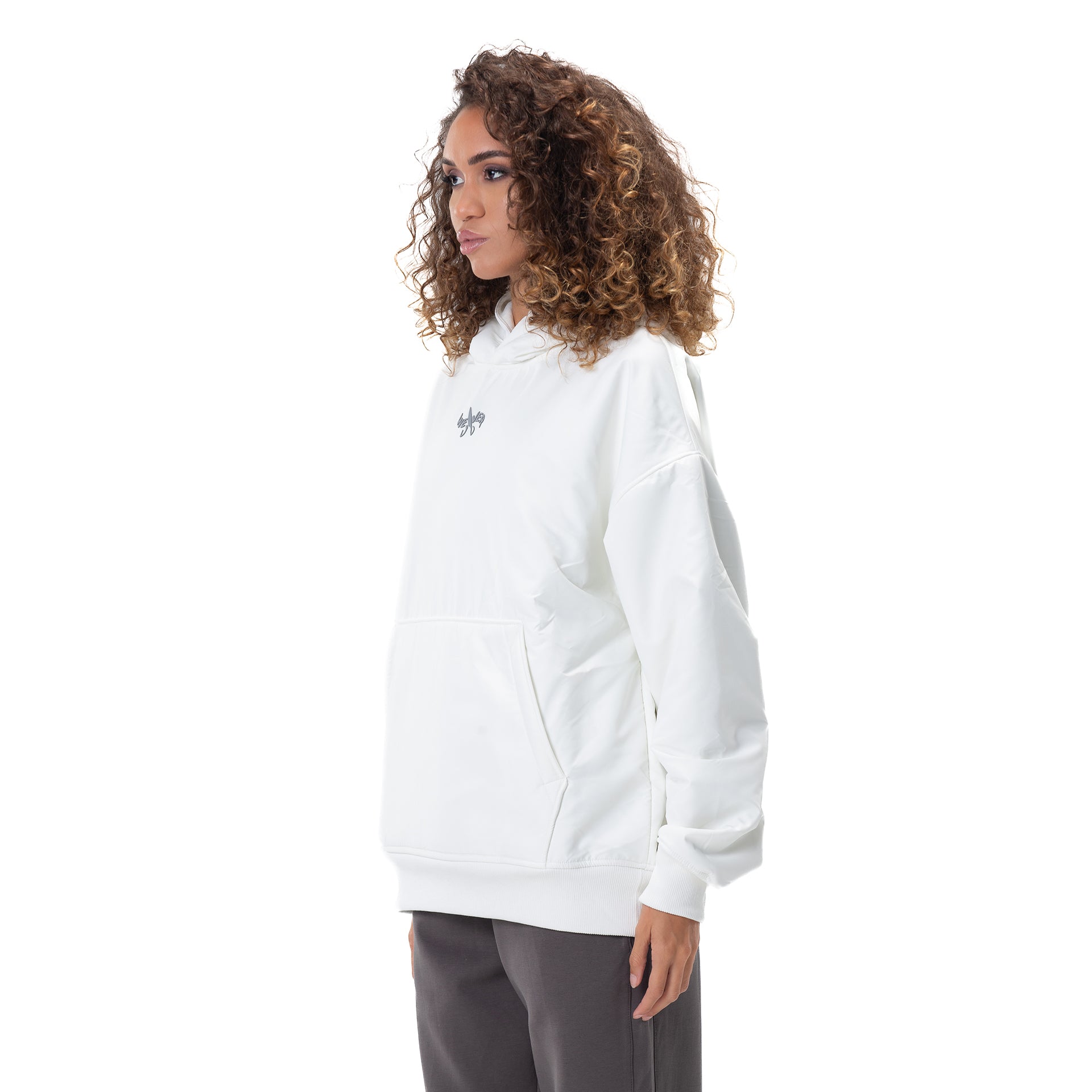 Unisex Offwhite Snowy Hoodie By Weaver Design