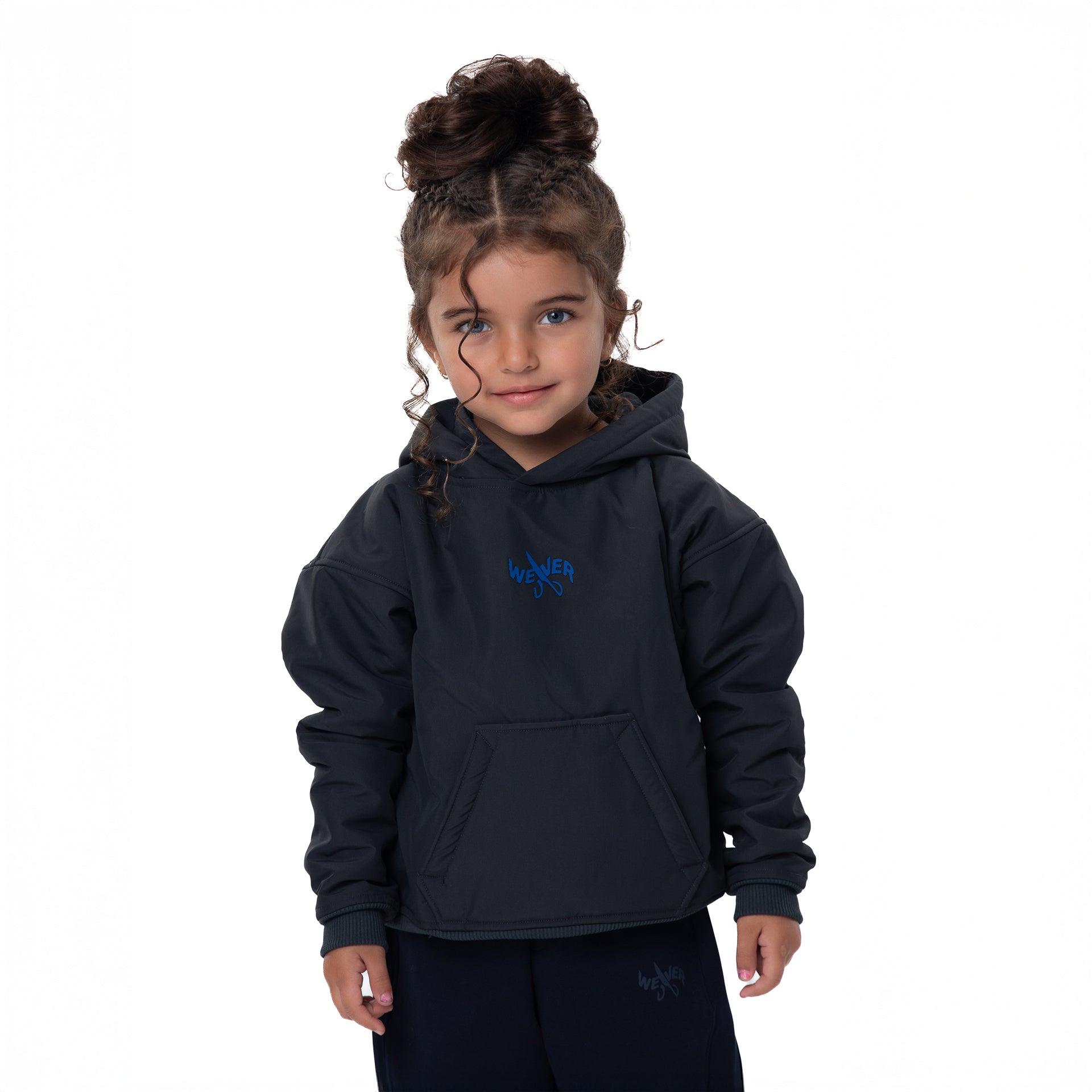 Kids' Gray Snowy Hoodie By Weaver Design