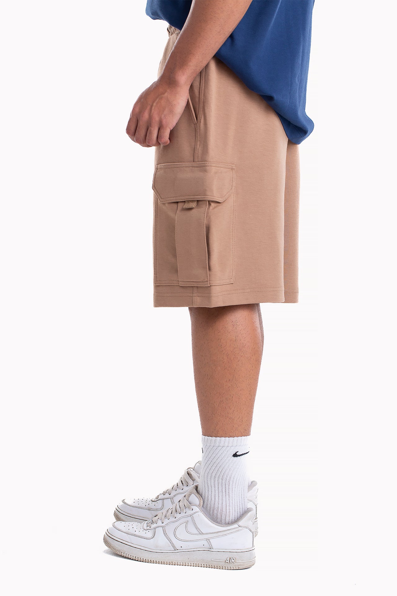 Brown Cotton Cargo Shorts by Weaver Design