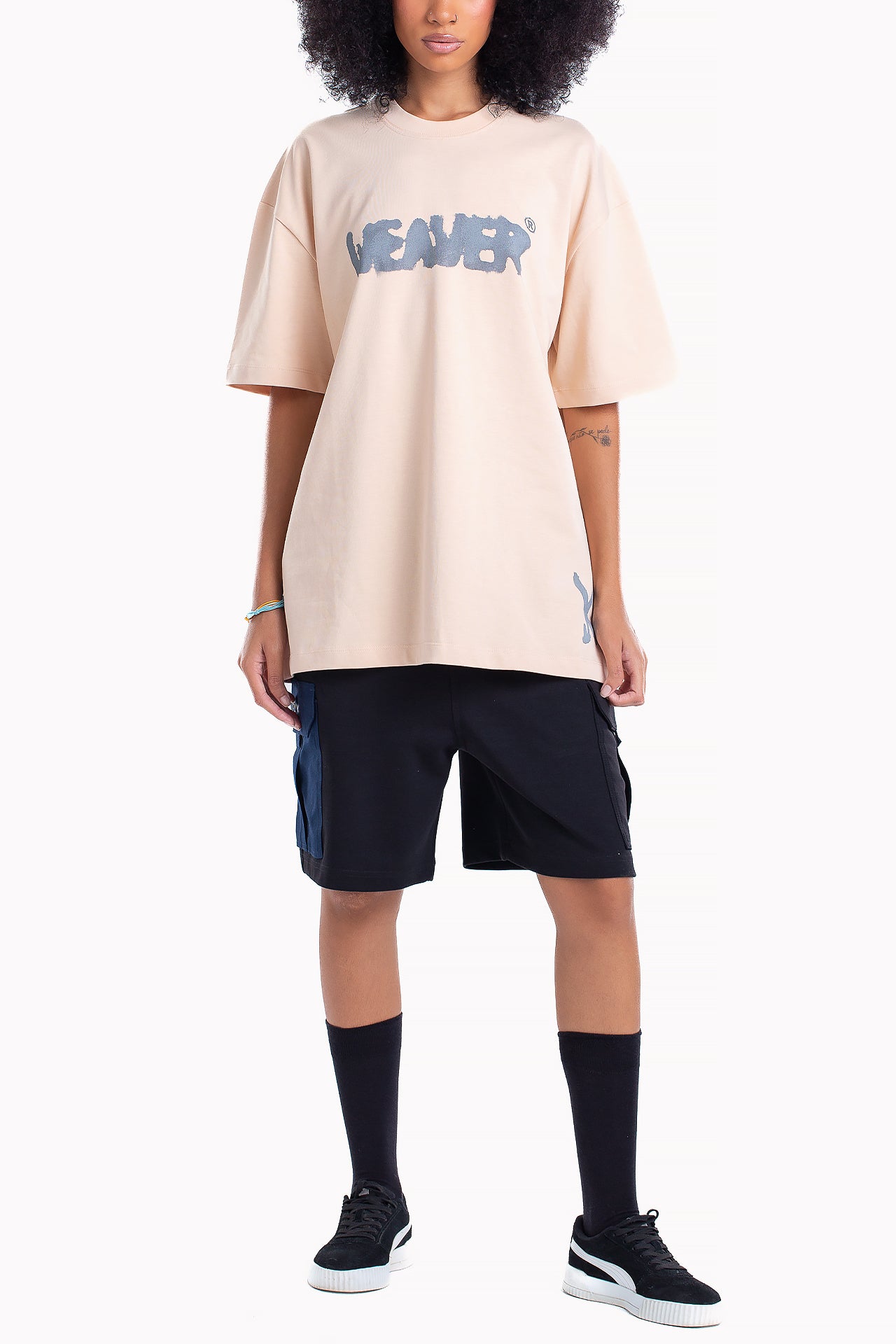 Beige Cotton Ink T-shirt by Weaver Design