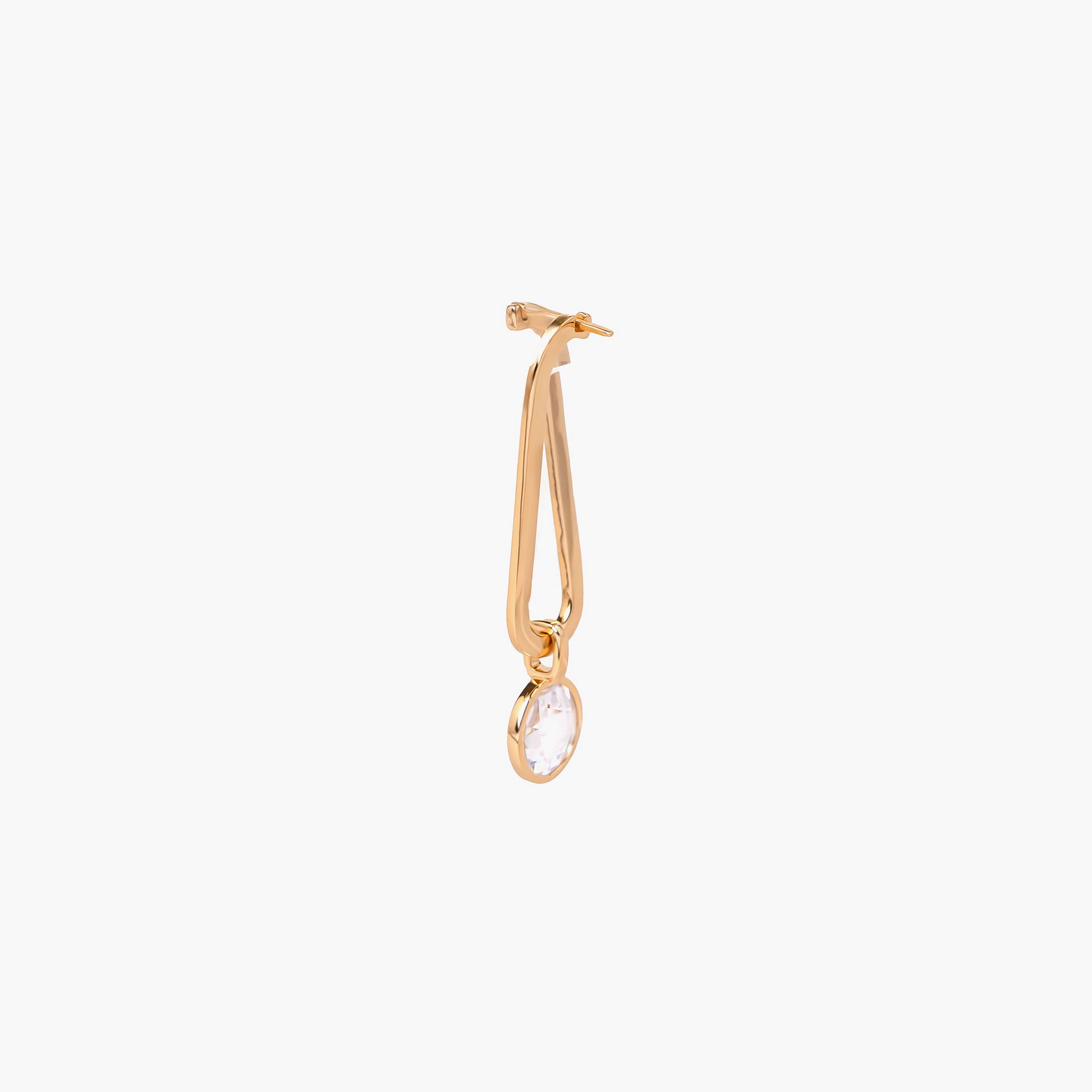 Gold Plated Moon Earrings By L'rosha