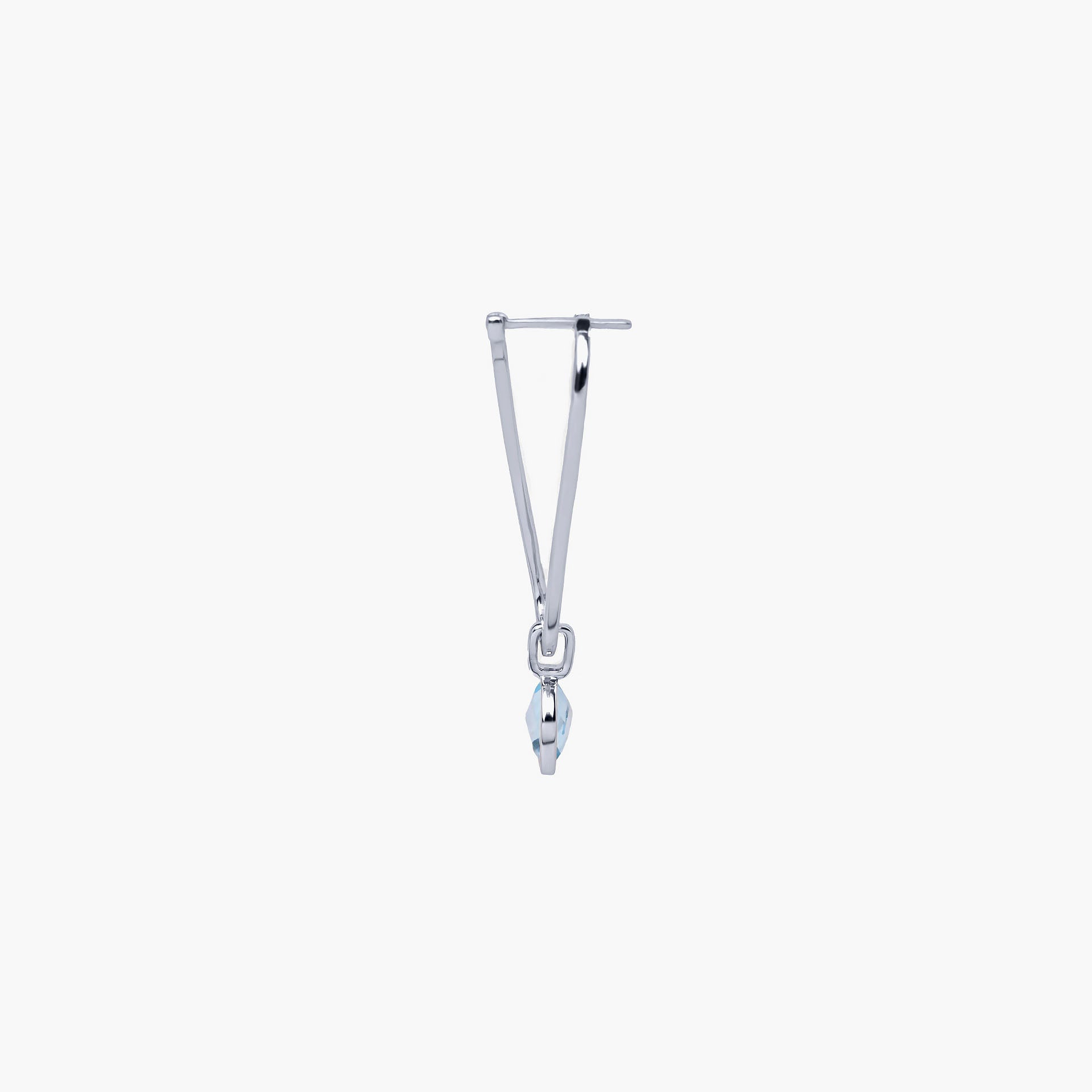 Silver Rhodium Moon Earrings By L'rosha