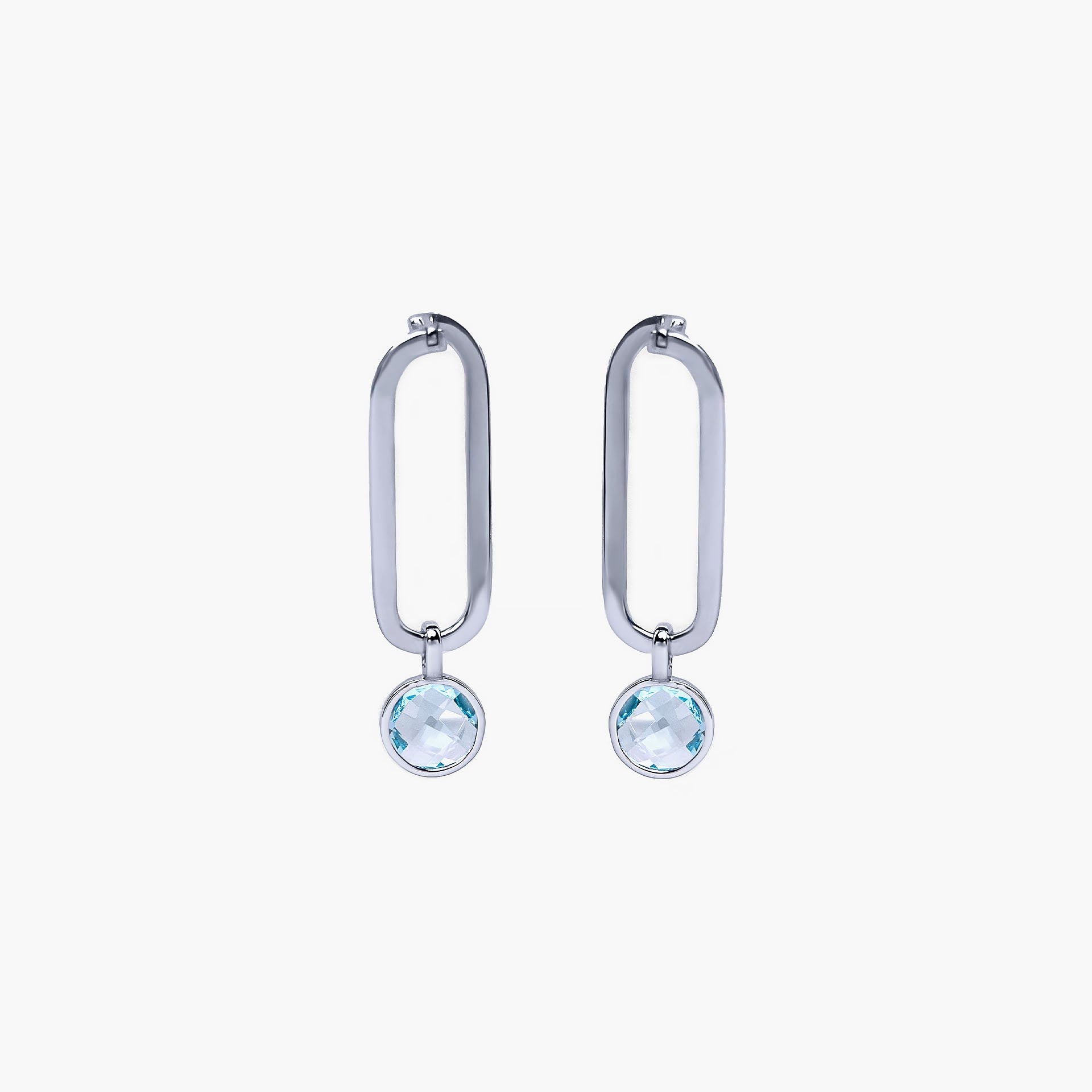 Silver Rhodium Moon Earrings By L'rosha