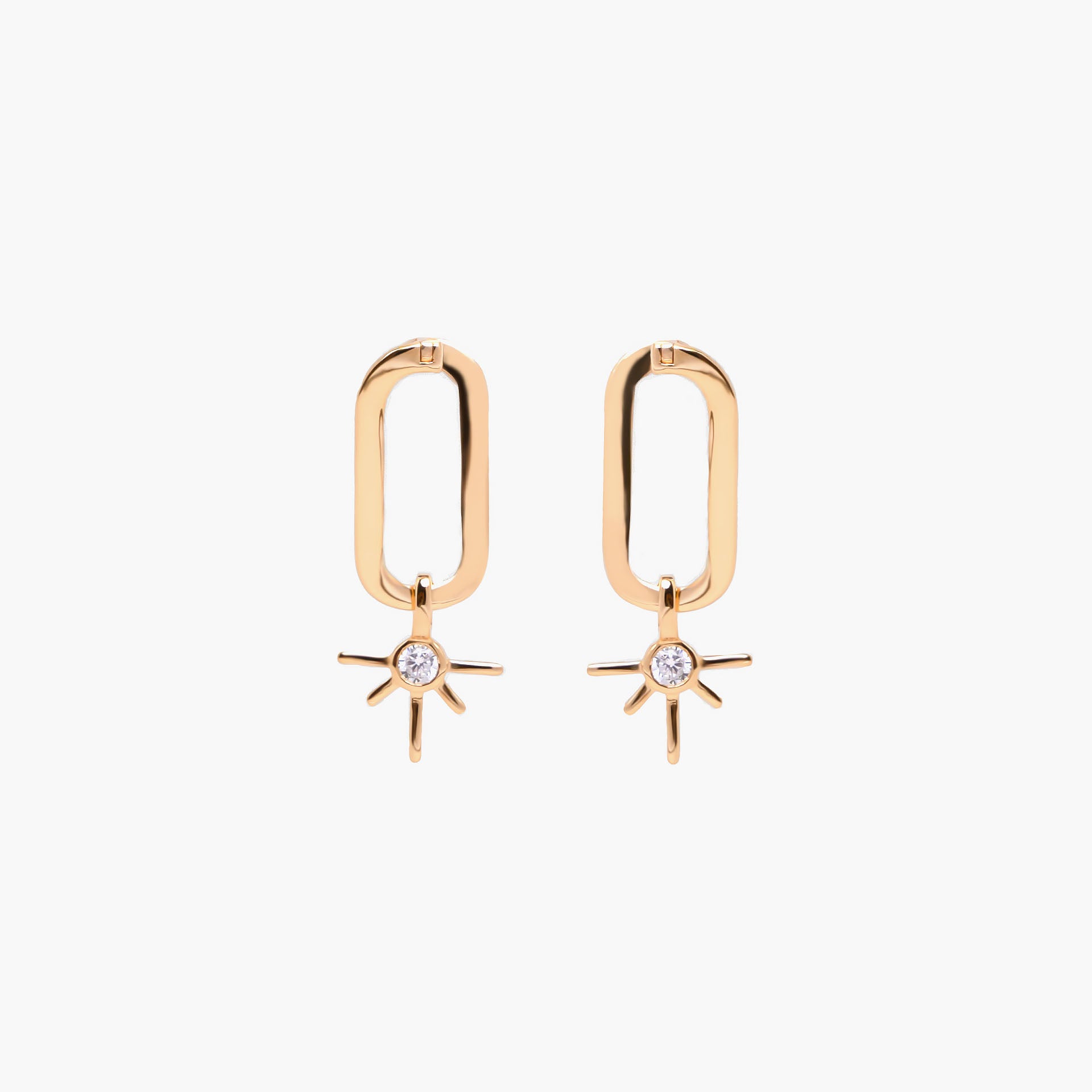 Gold Plated Sun Earrings By L'rosha