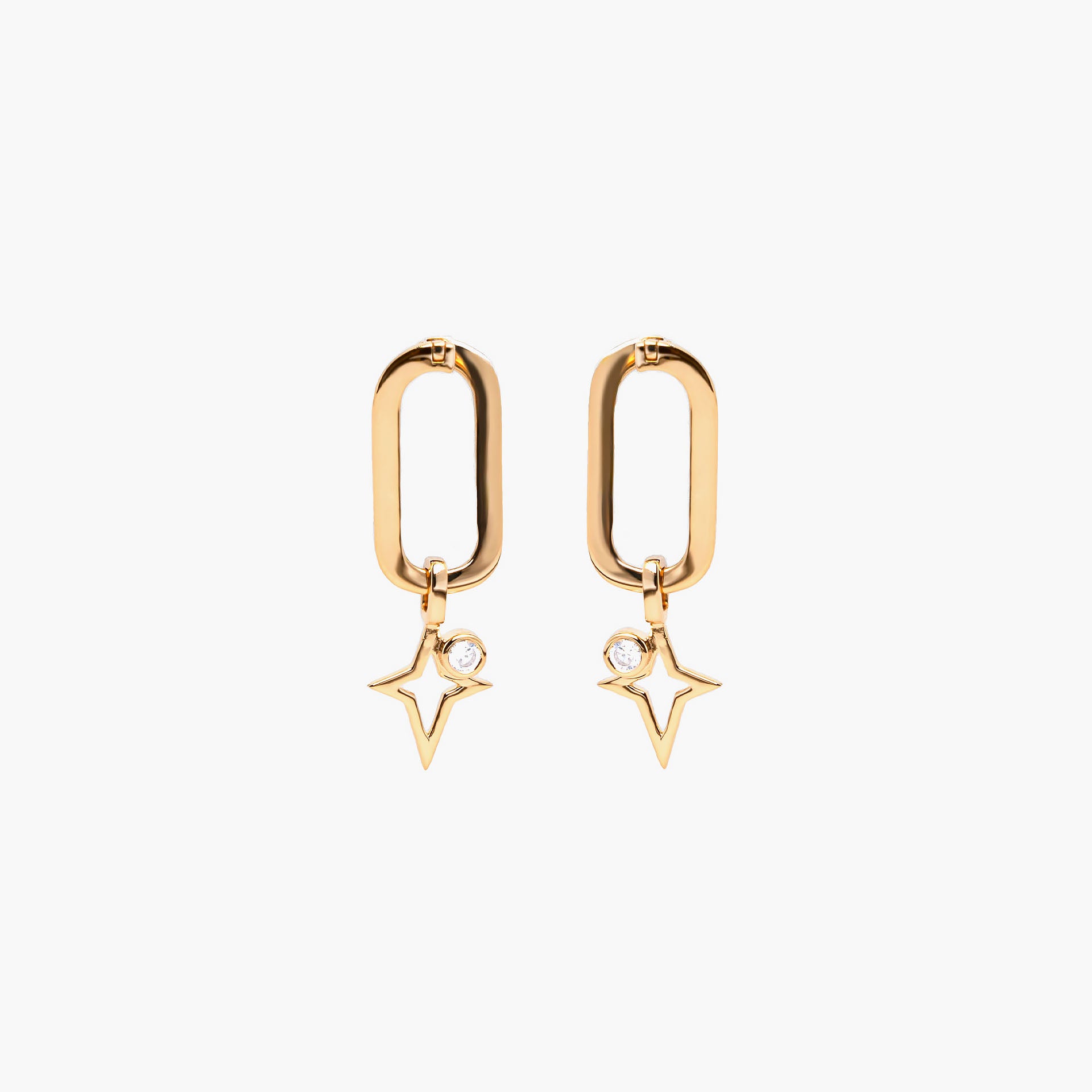 Gold Plated Star Earrings By L'rosha