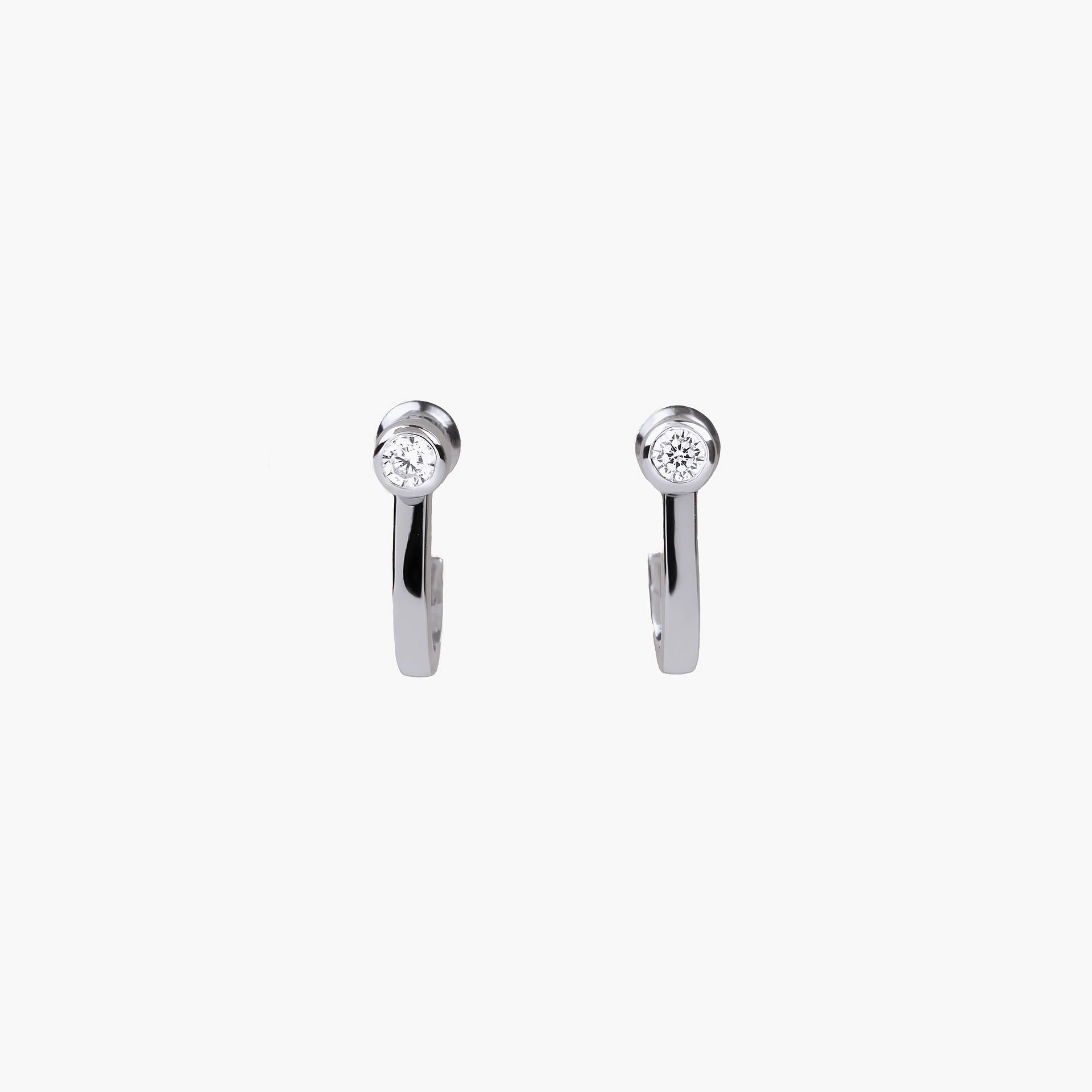 Silver Rhodium J Earrings By L'rosha