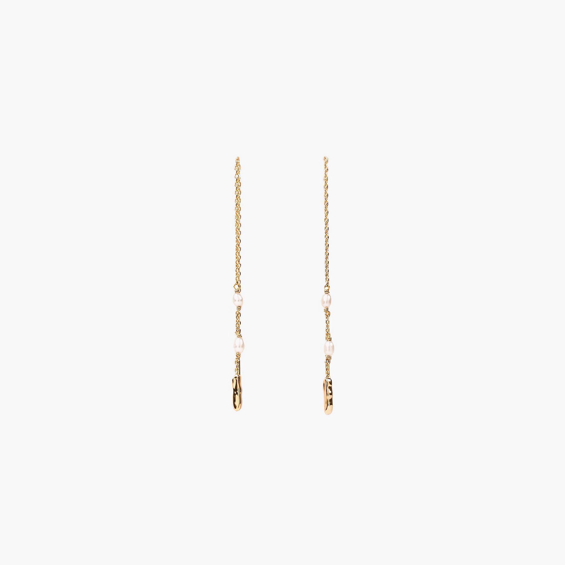 Gold Plated Thread Earrings By L'rosha