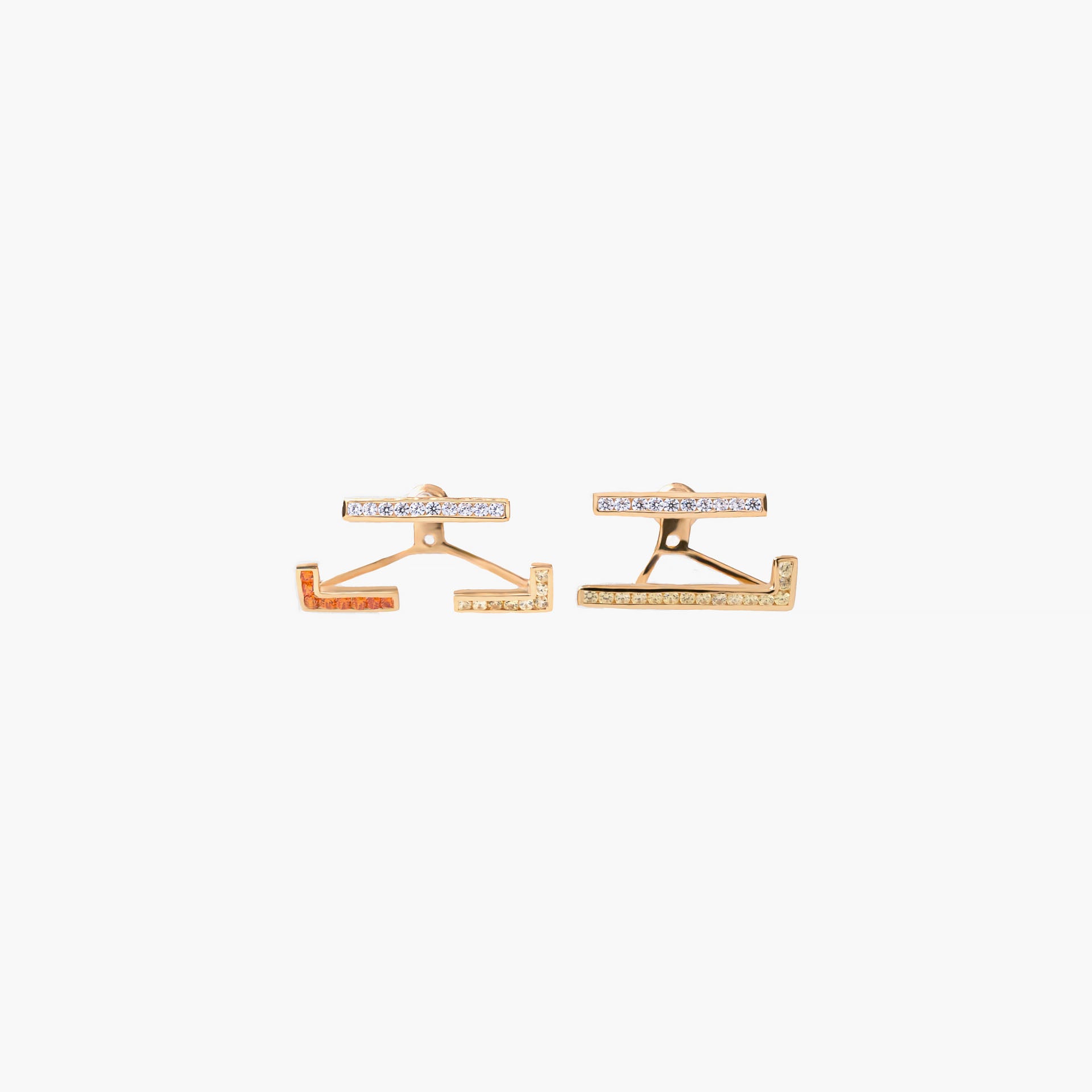 Gold Plated Frame Earrings By L'rosha