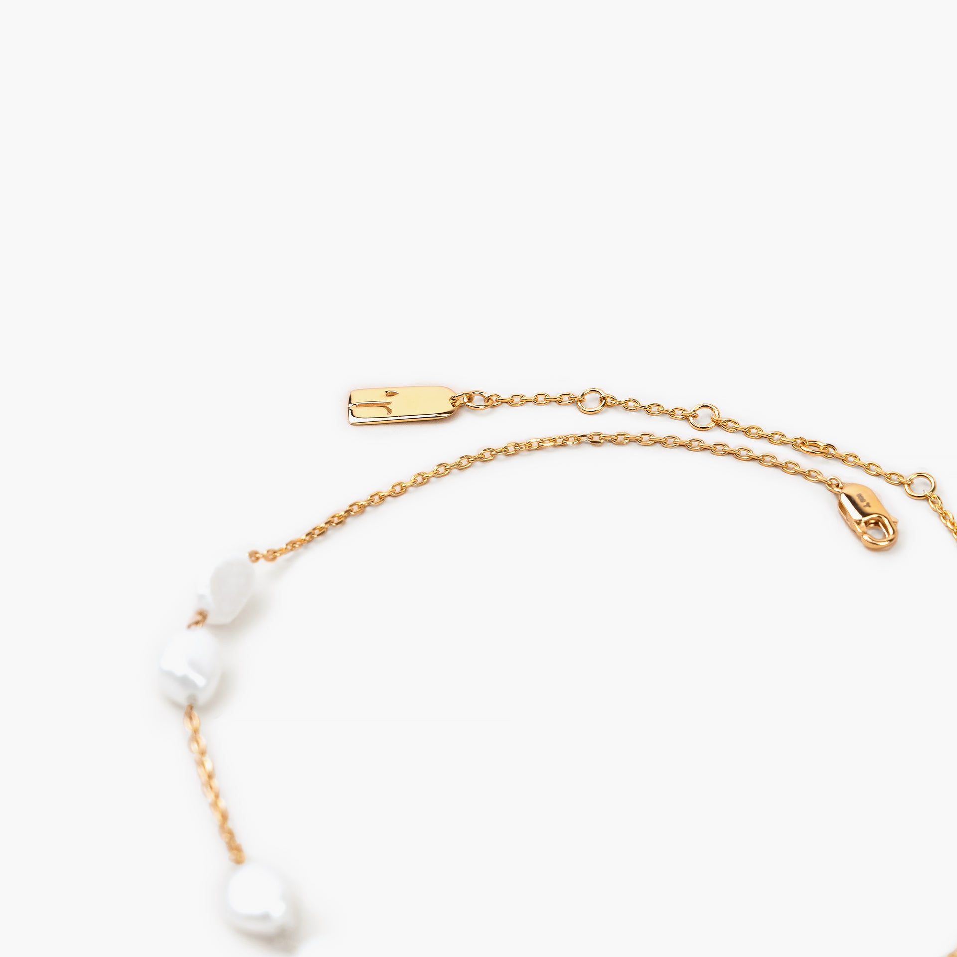 Gold Plated Pearl Necklace By L'rosha