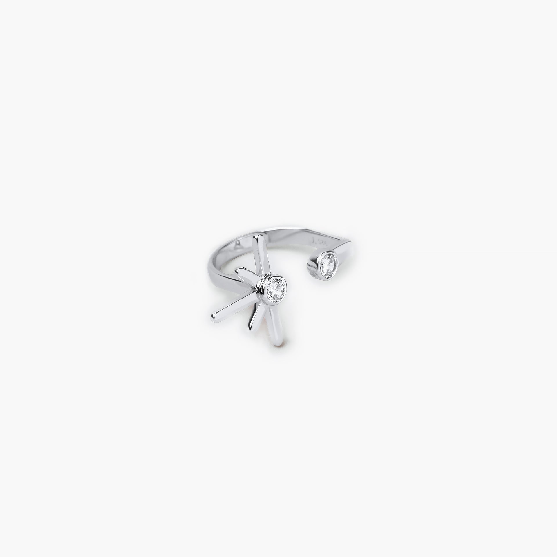 Silver Rhodium Sun Ring By L'rosha