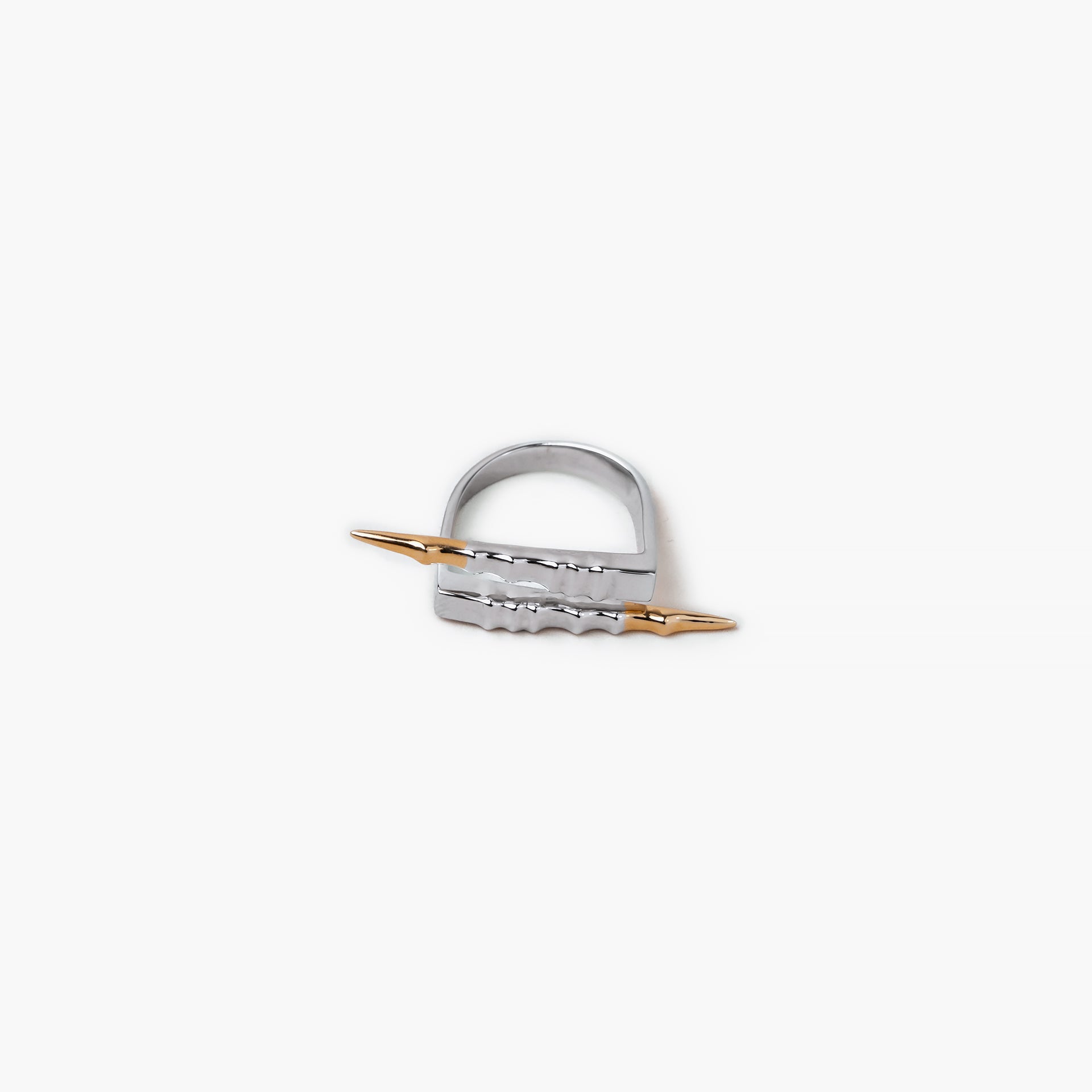 Silver Rhodium Ibex Ring By L'rosha