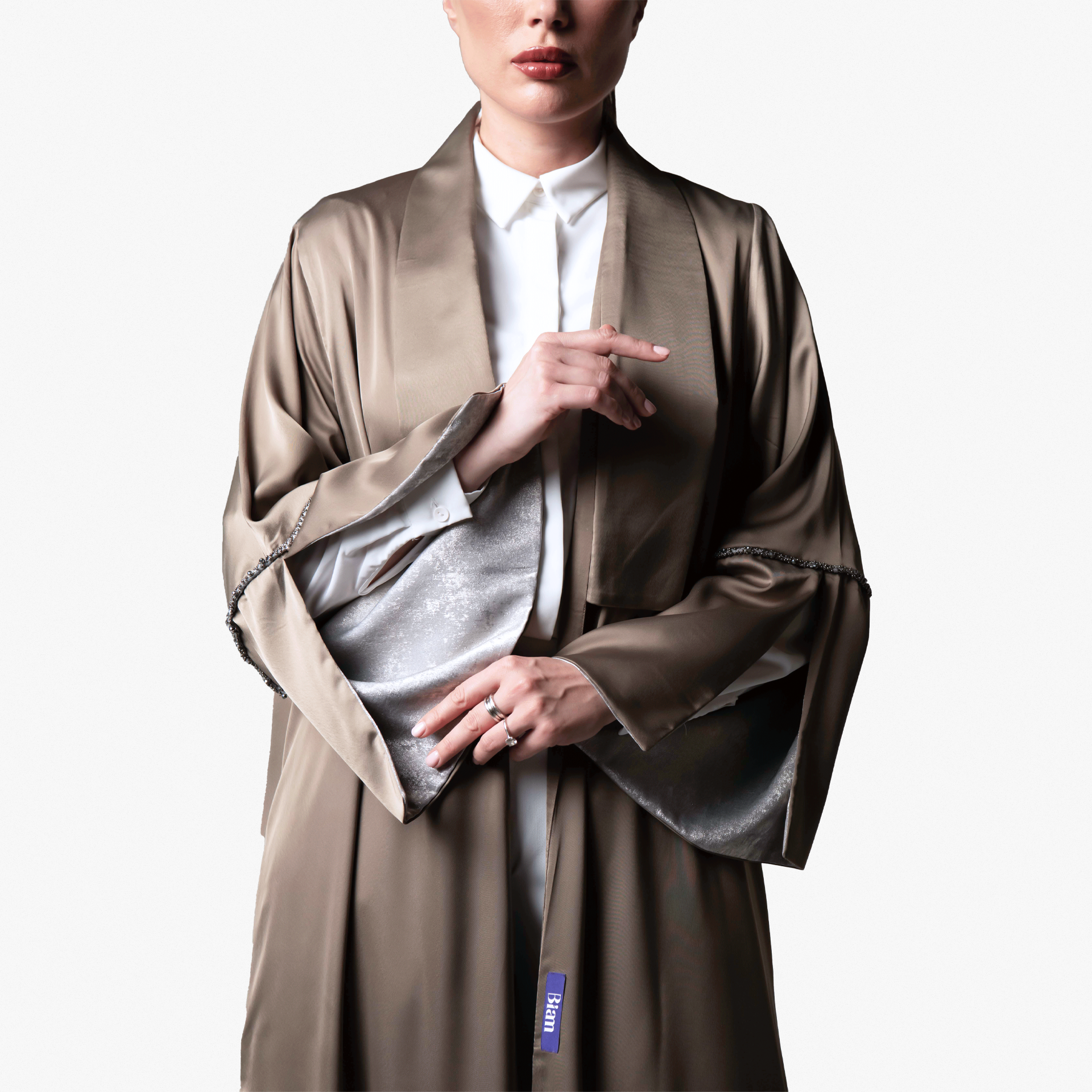 Flared Brown Abaya - Biam Abaya