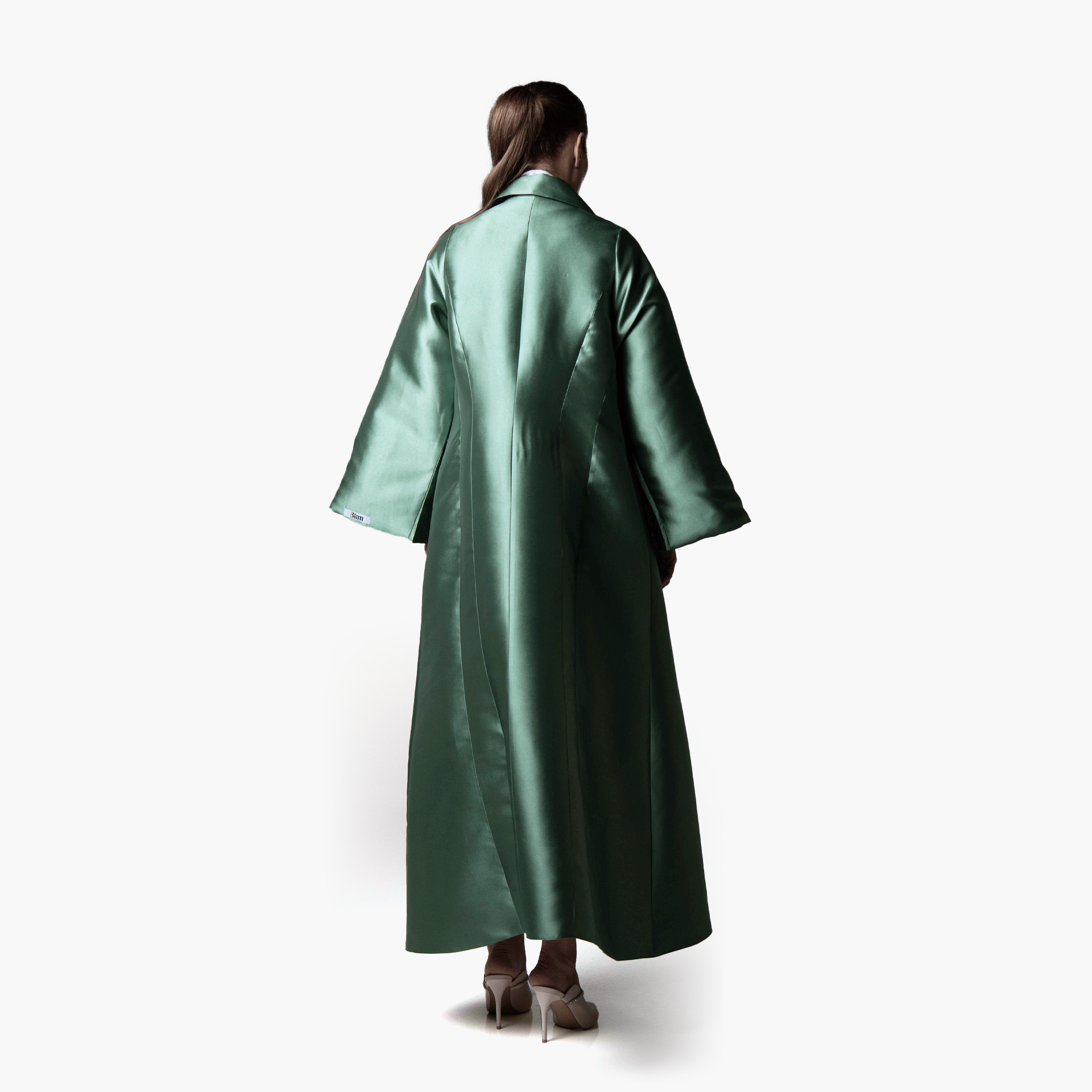 Emerald Green Buttoned Sleeves Abaya - Biam Abaya