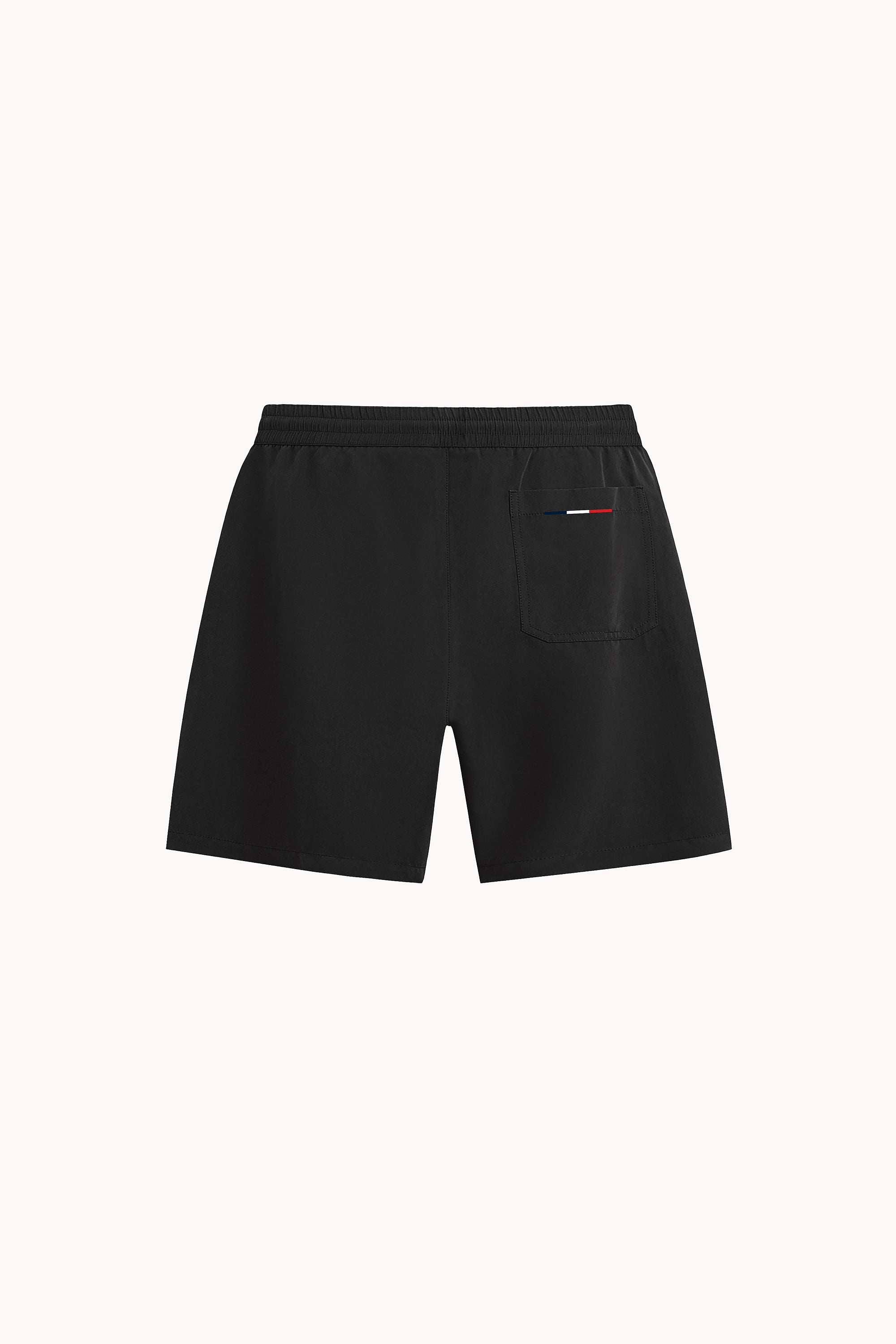 Black Printed "Pardon" Shorts by The Shashka Syndicate