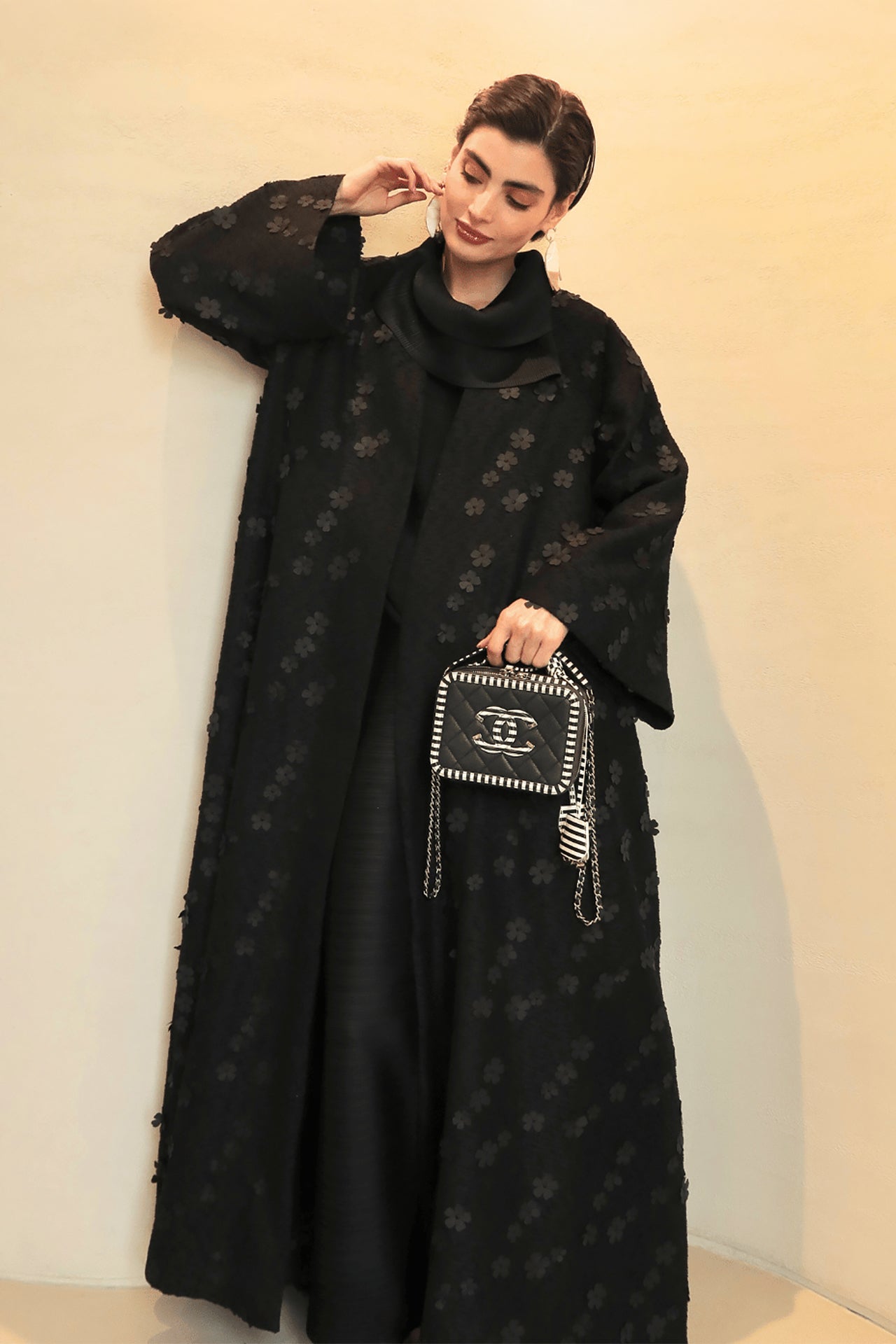 Black Bloom Abaya by F.Lounge