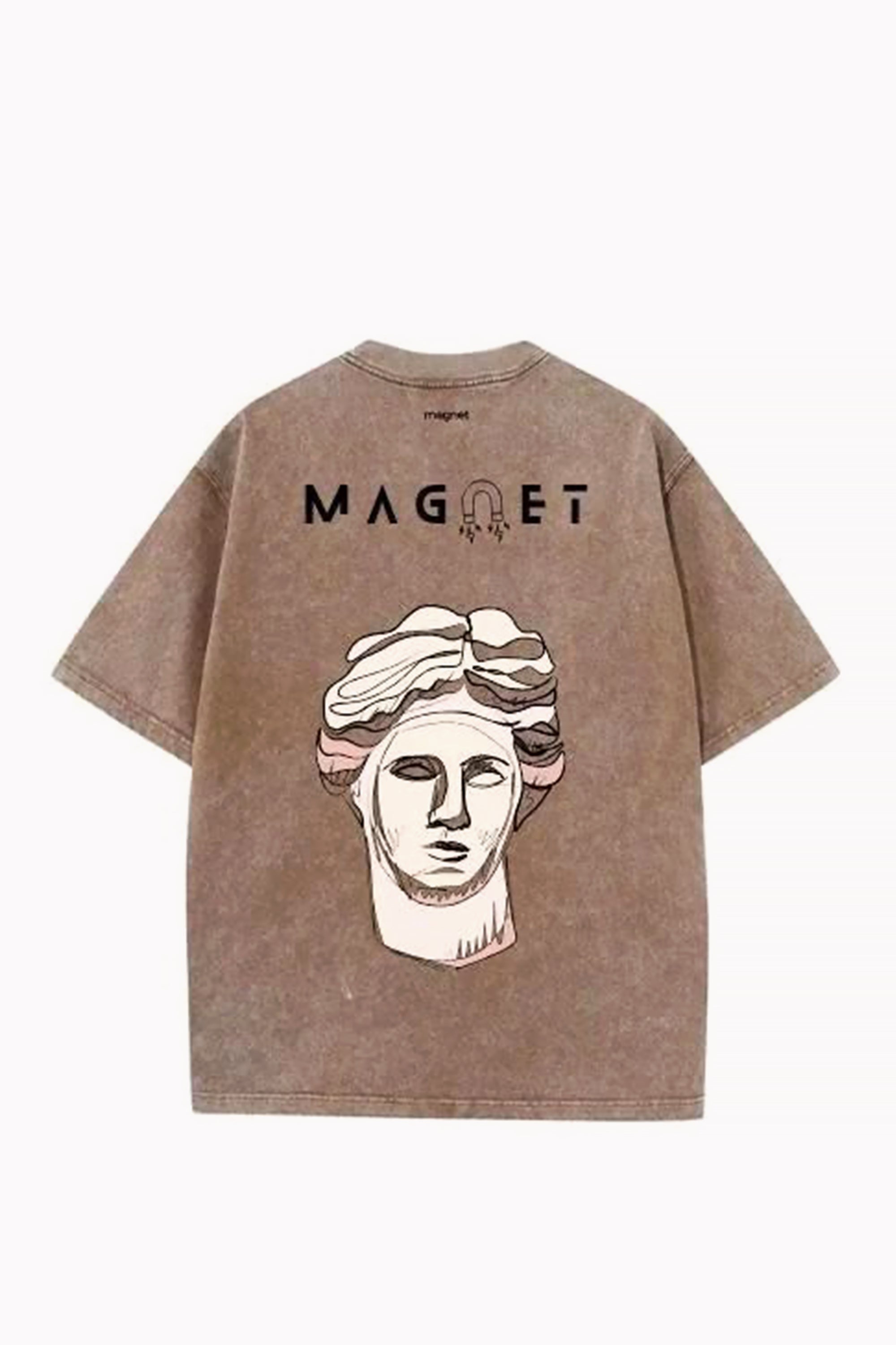 Brown Statue Graphic T-shirt by Magnet
