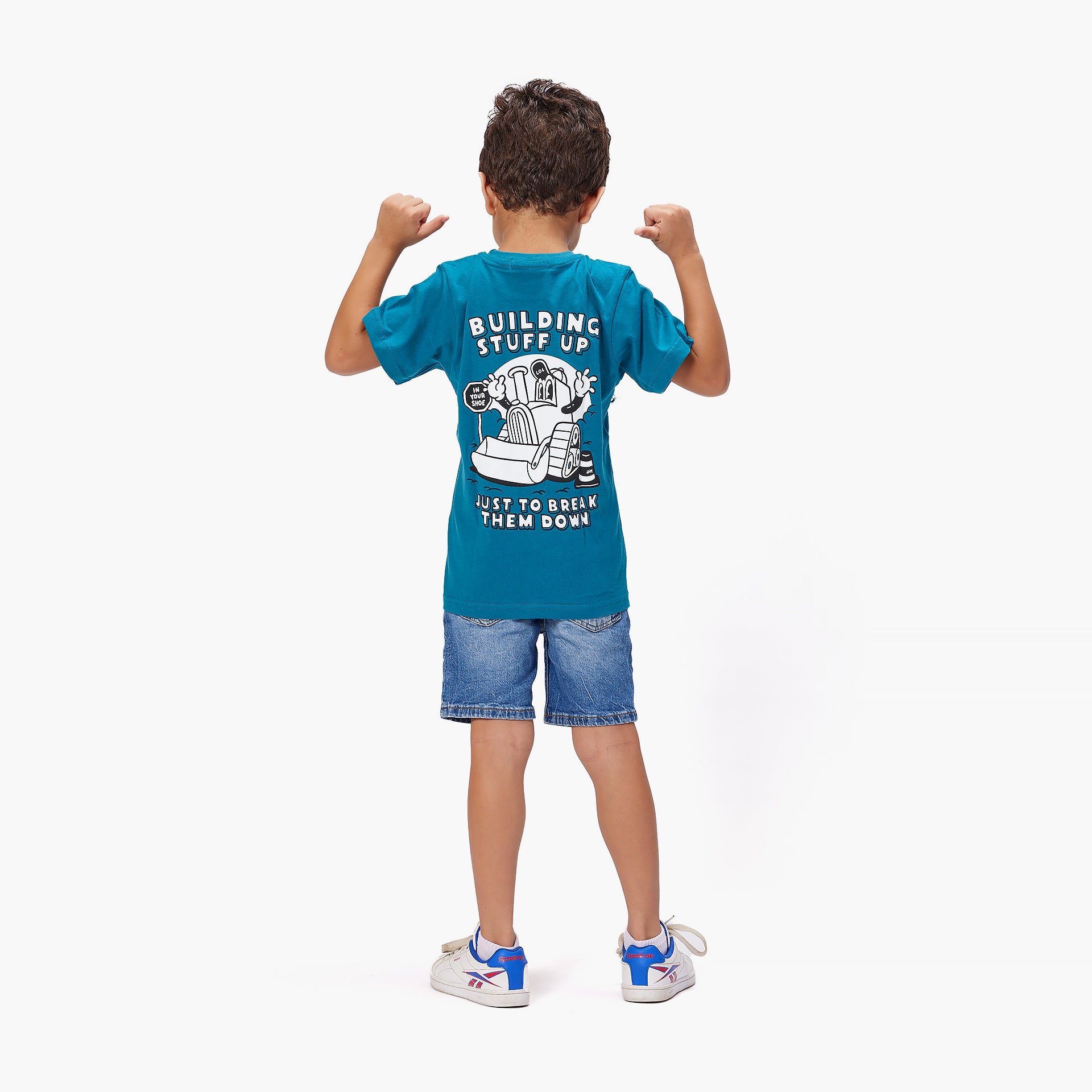 Kids Blue Build N Break T-shirt By In Your Shoe