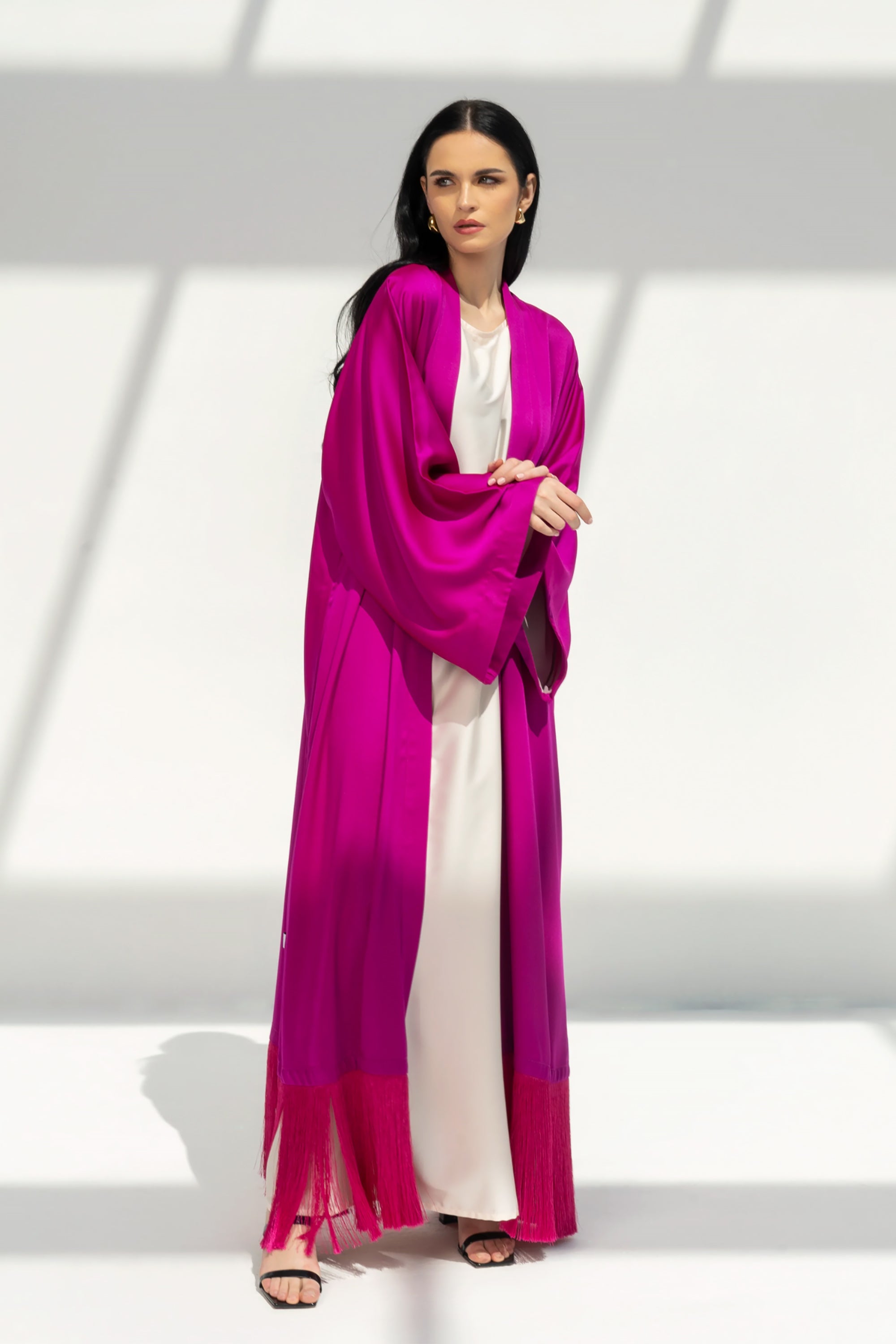 Fuchsia Canna Abaya by Meelah