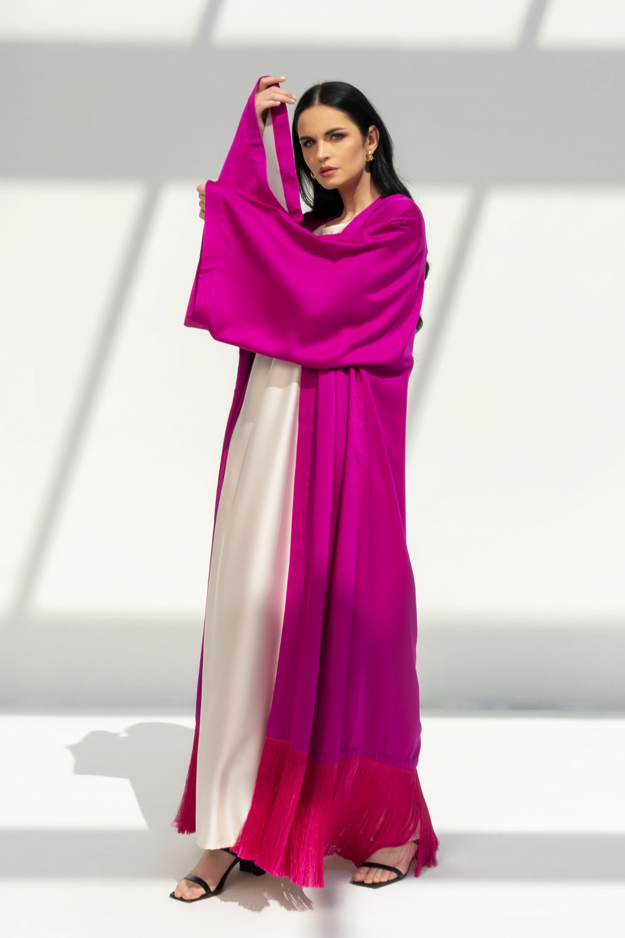 Fuchsia Canna Abaya by Meelah