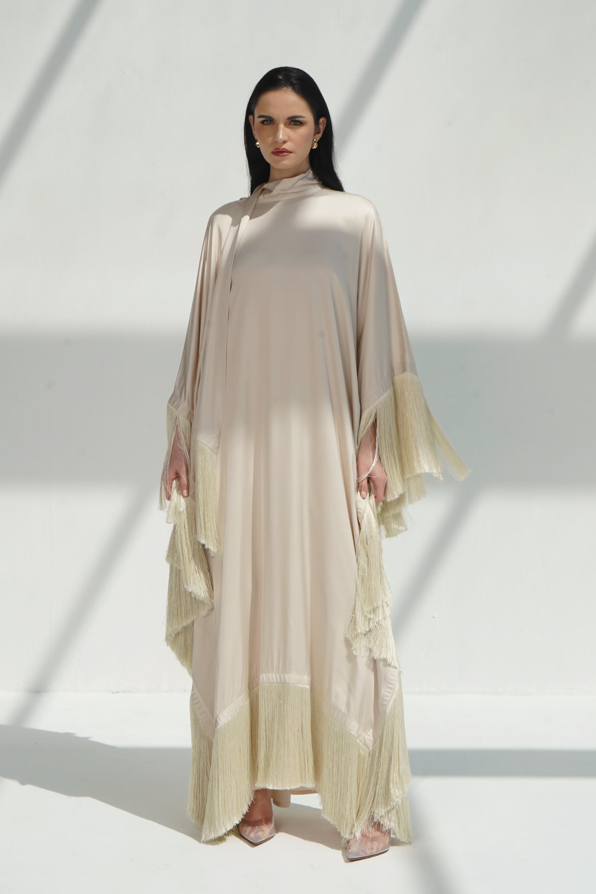 Beige Canna Kaftan by Meelah