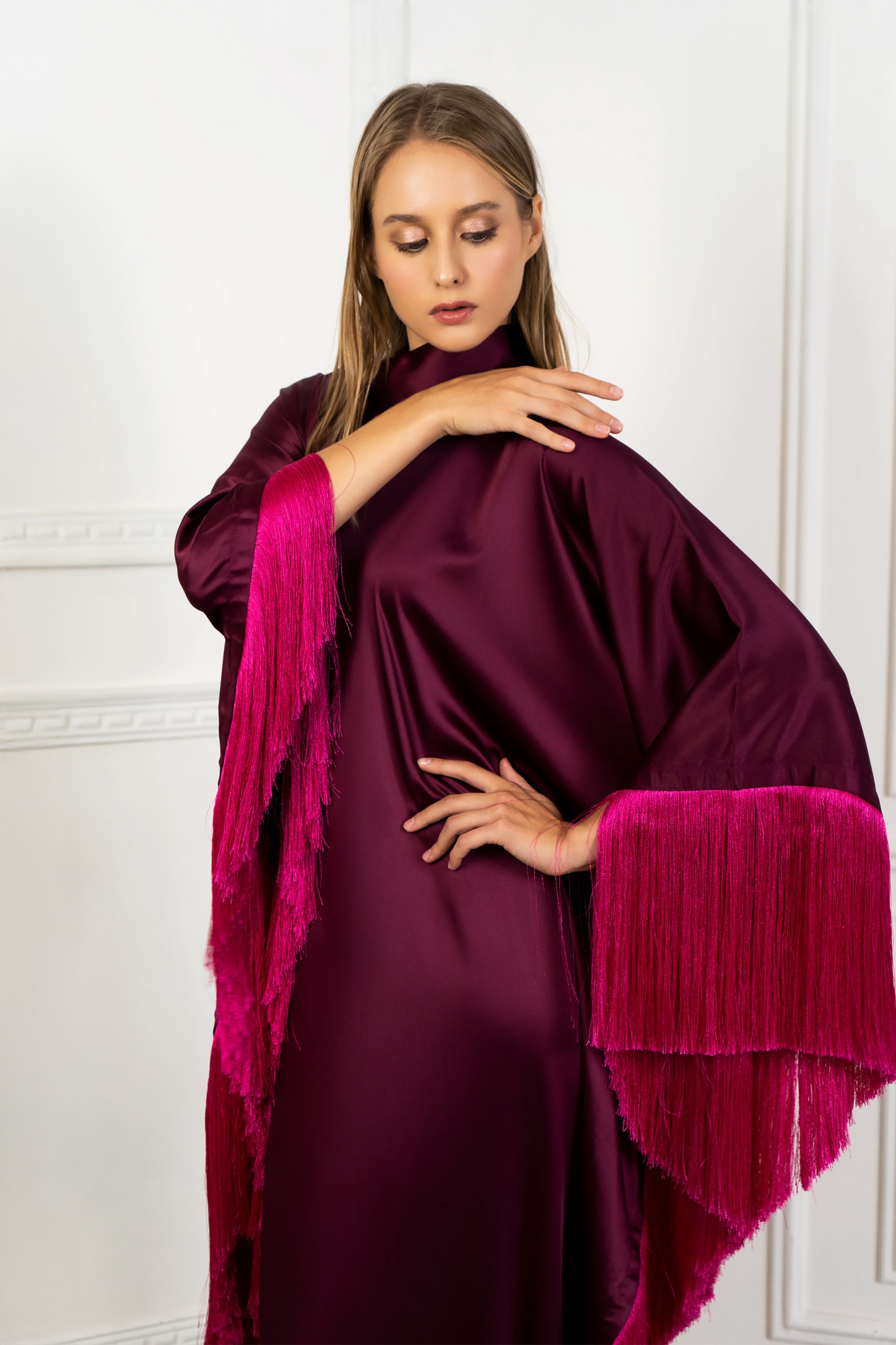 Maroon Canna Kaftan by Meelah
